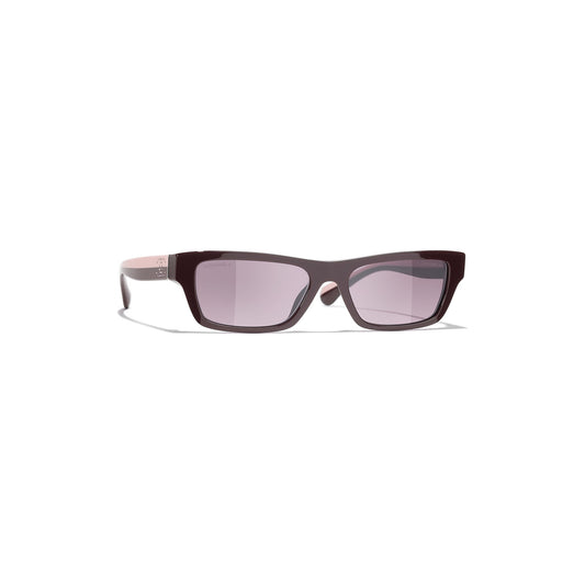Rectangular Bijou Sunglasses - Bordeaux Acetate (CH5564B)