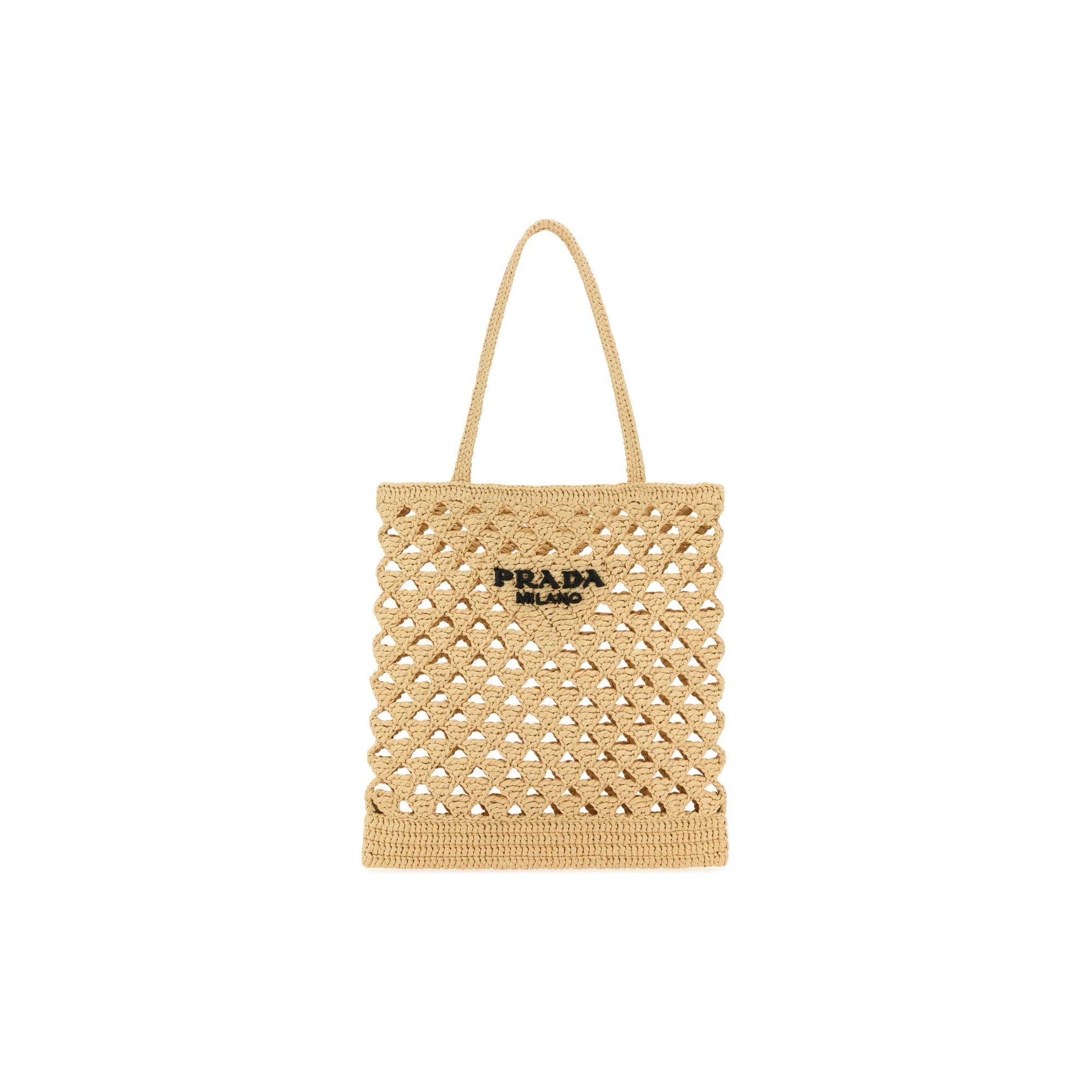 Woven-Logo Top Handle Bag