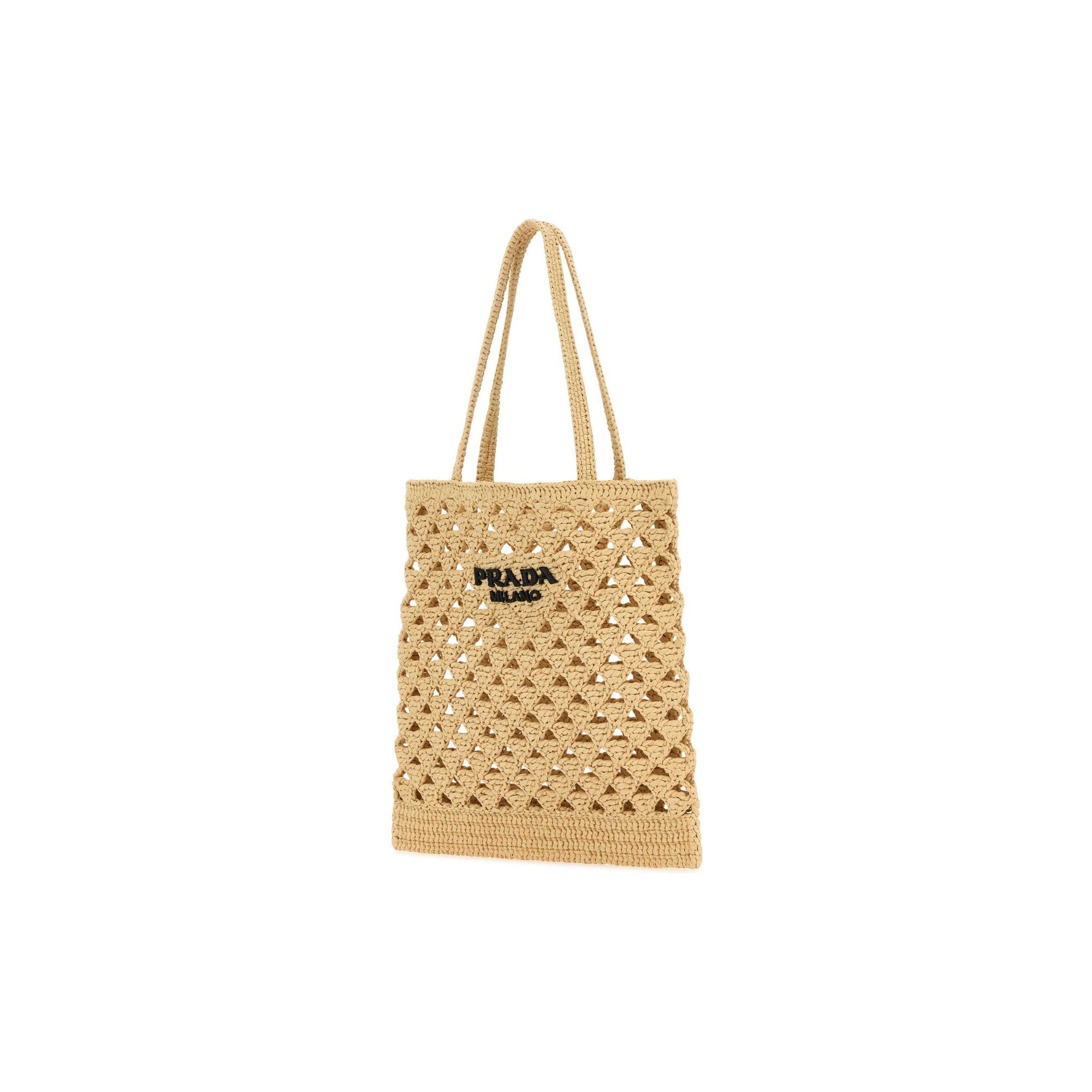 Woven-Logo Top Handle Bag