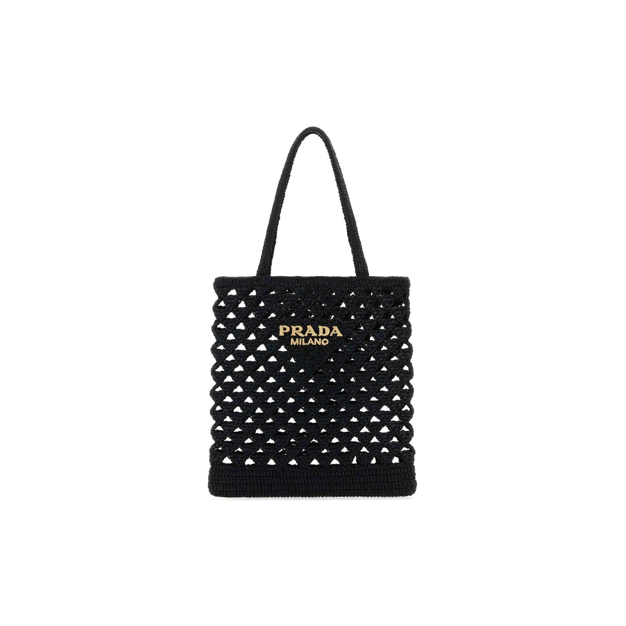 Woven-Logo Top Handle Bag