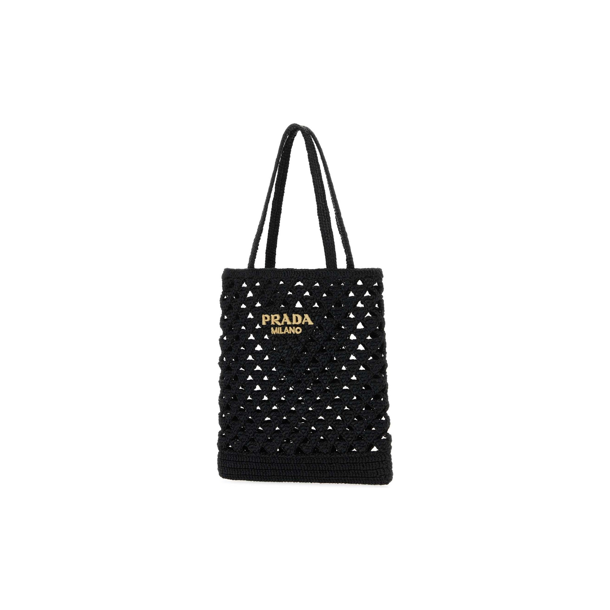 Woven-Logo Top Handle Bag