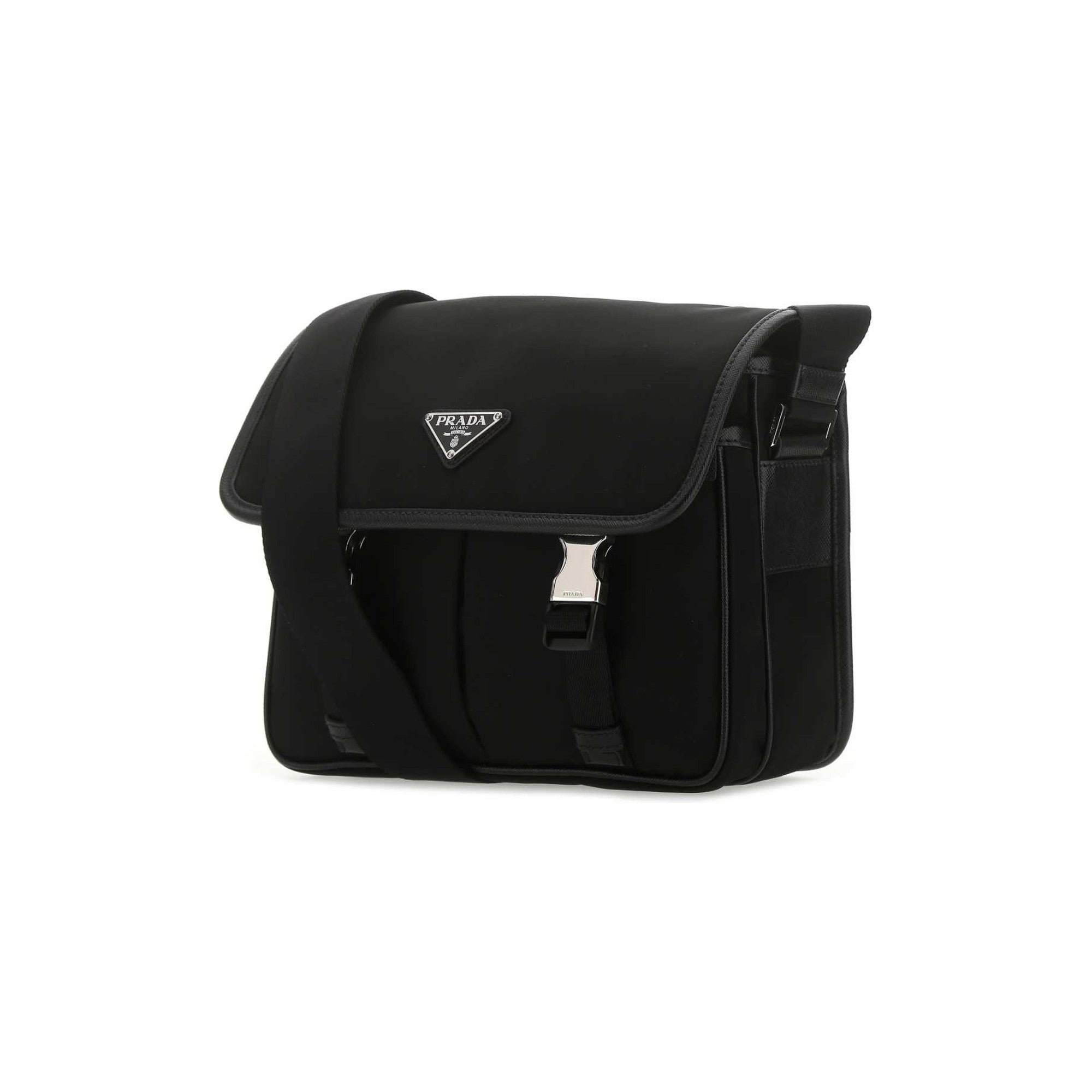 Re-Nylon and Saffiano leather shoulder bag