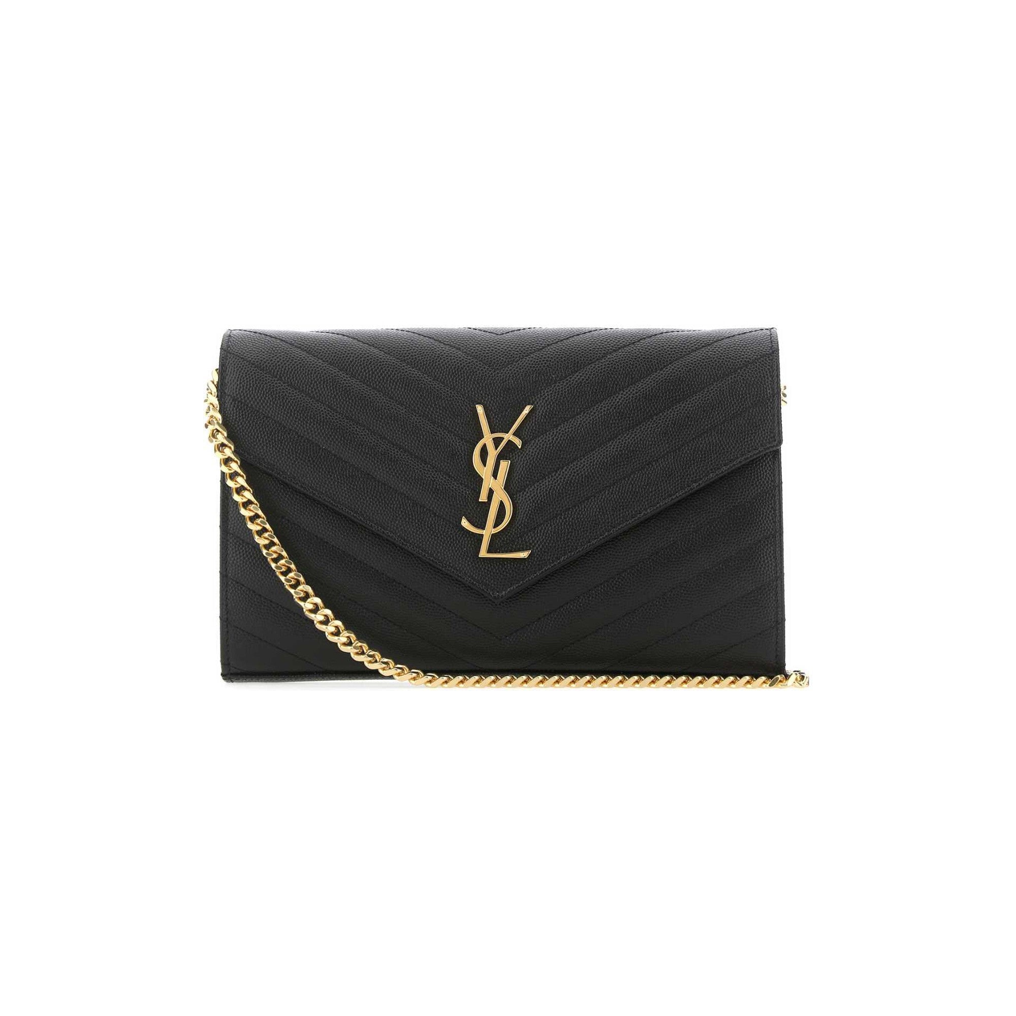 CLASSIC CASSANDRE CHAIN WALLET IN GRAIN DE POUDRE LEATHER