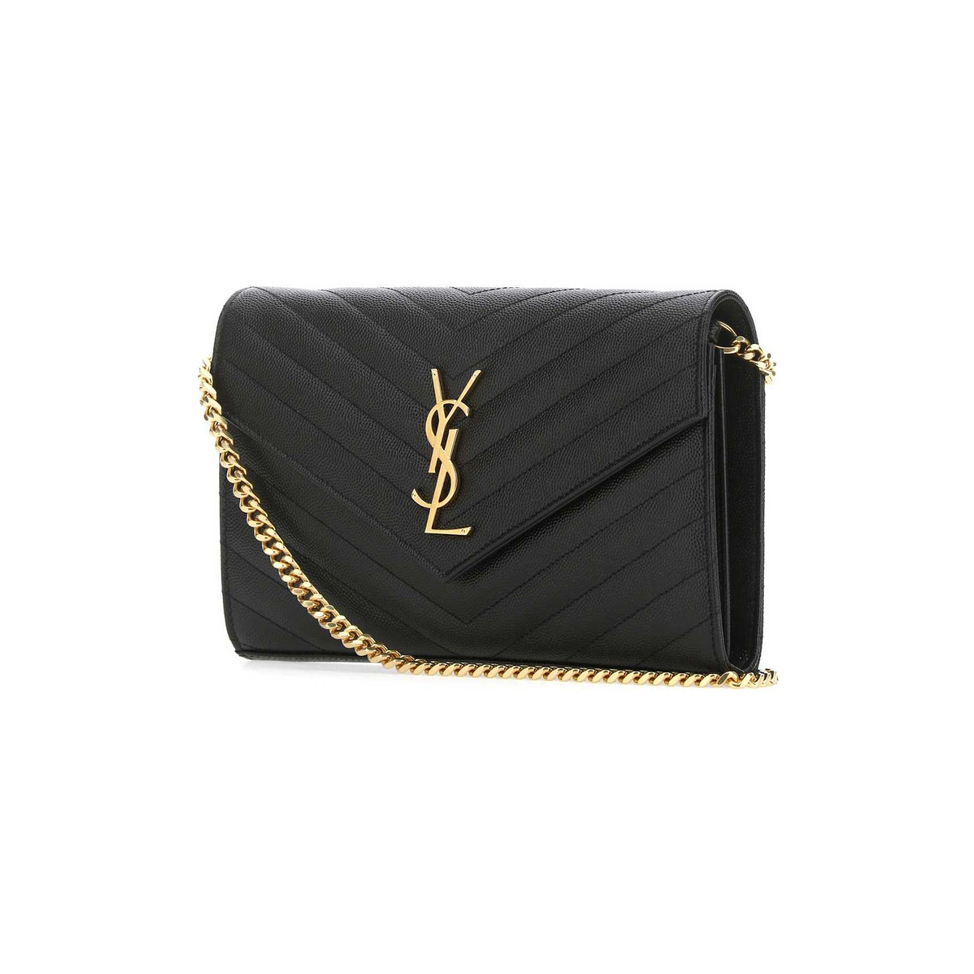 CLASSIC CASSANDRE CHAIN WALLET IN GRAIN DE POUDRE LEATHER