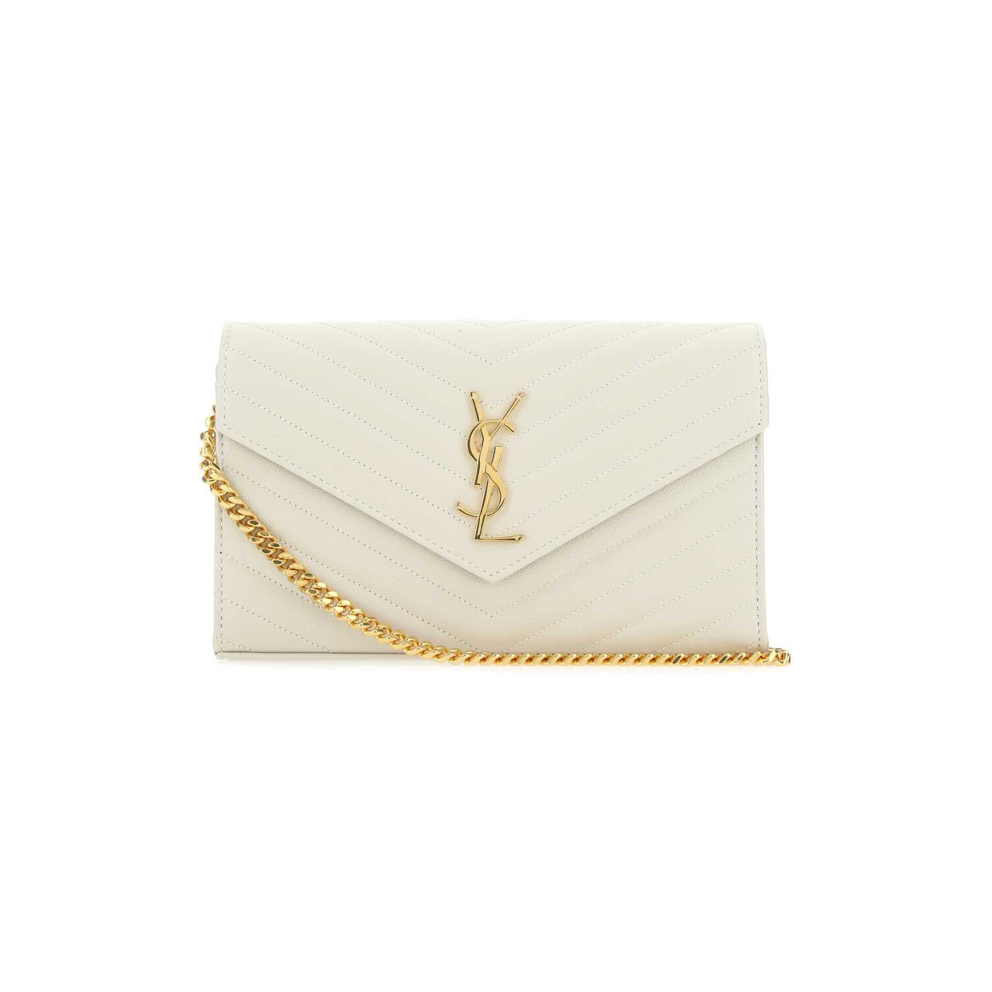 CLASSIC CASSANDRE CHAIN WALLET IN GRAIN DE POUDRE LEATHER