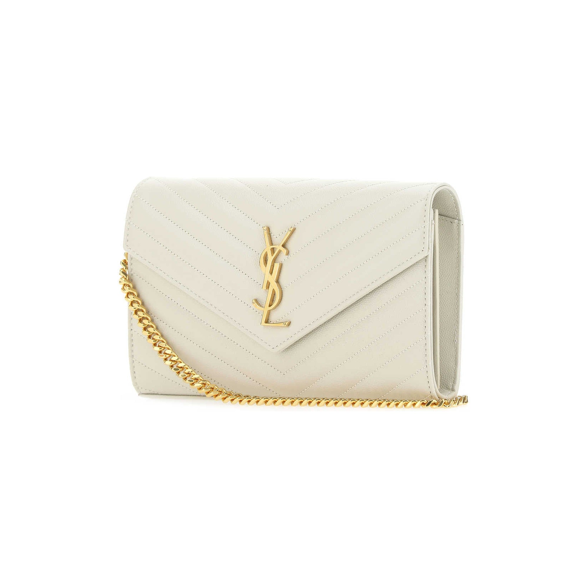 CLASSIC CASSANDRE CHAIN WALLET IN GRAIN DE POUDRE LEATHER