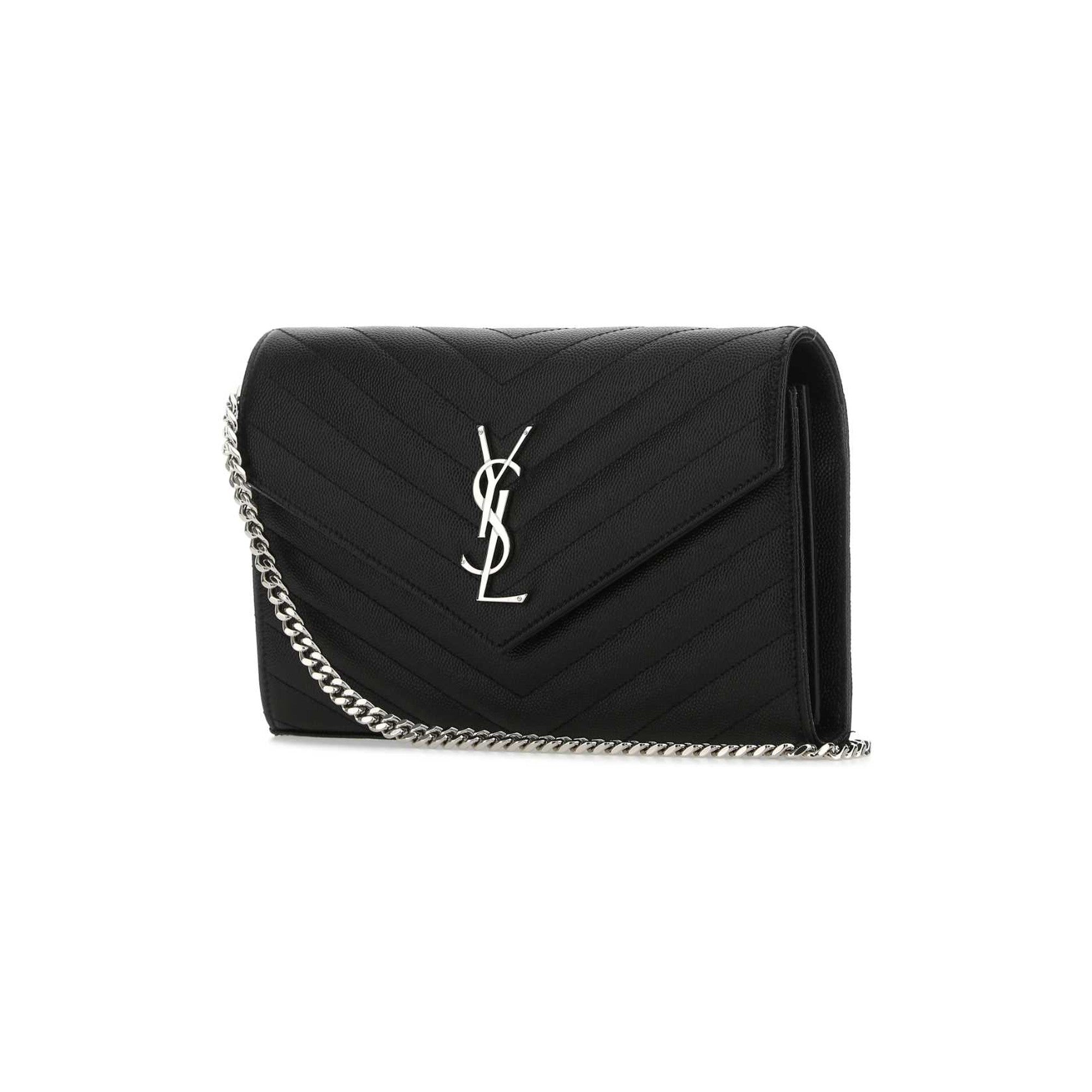 CLASSIC CASSANDRE CHAIN WALLET IN GRAIN DE POUDRE LEATHER