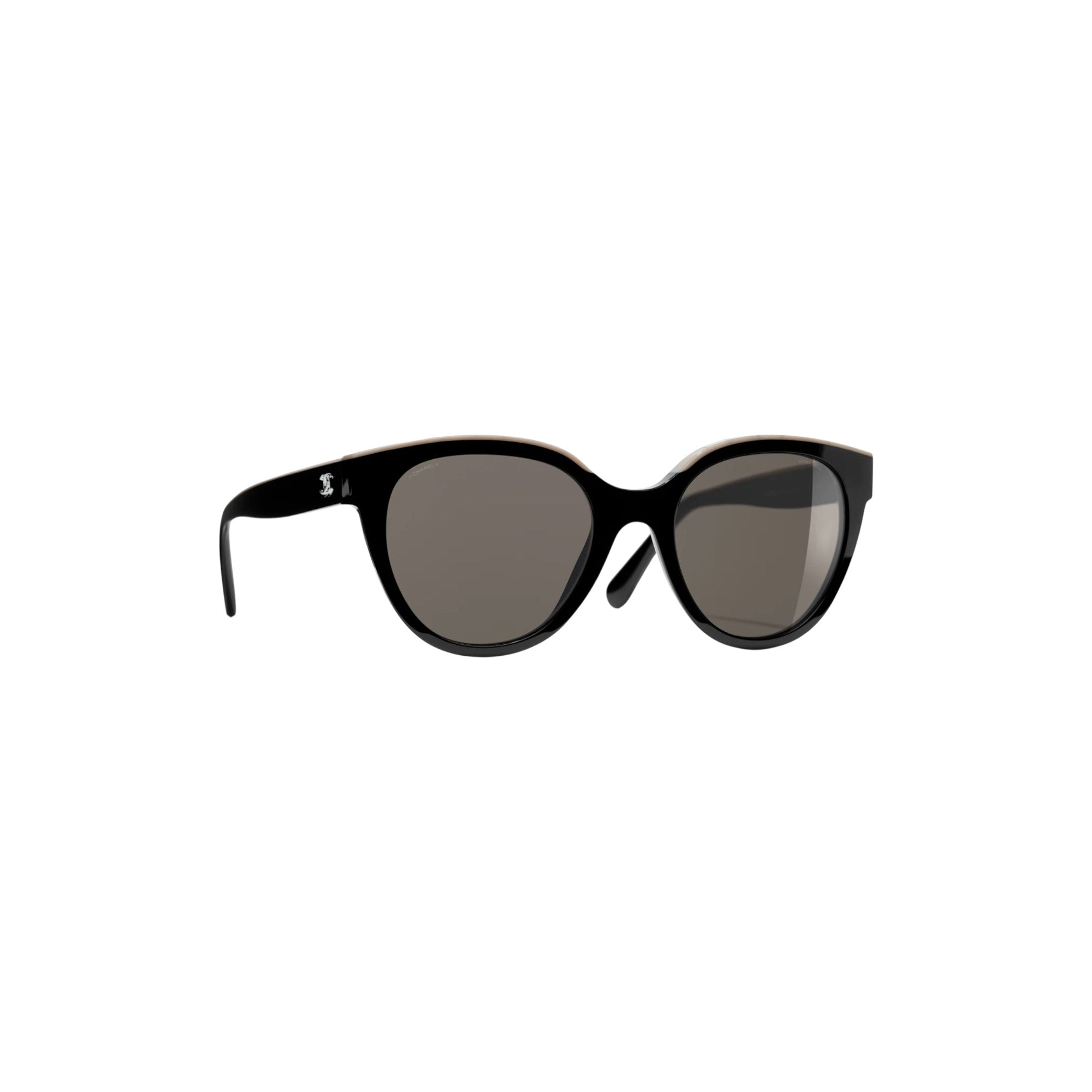 Chanel Butterfly Black & Beige Sunglasses