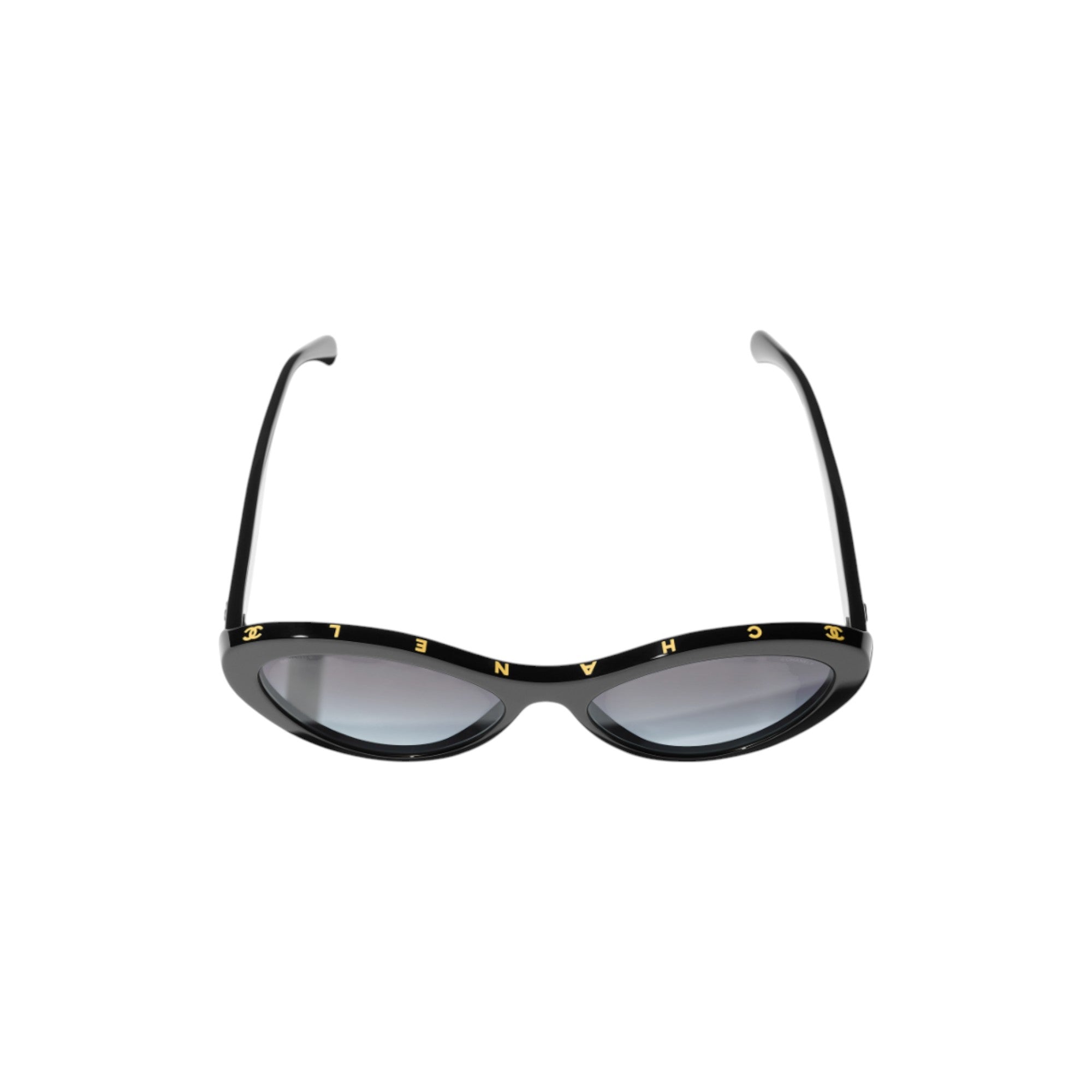 Oval Sunglasses Black and Yellow