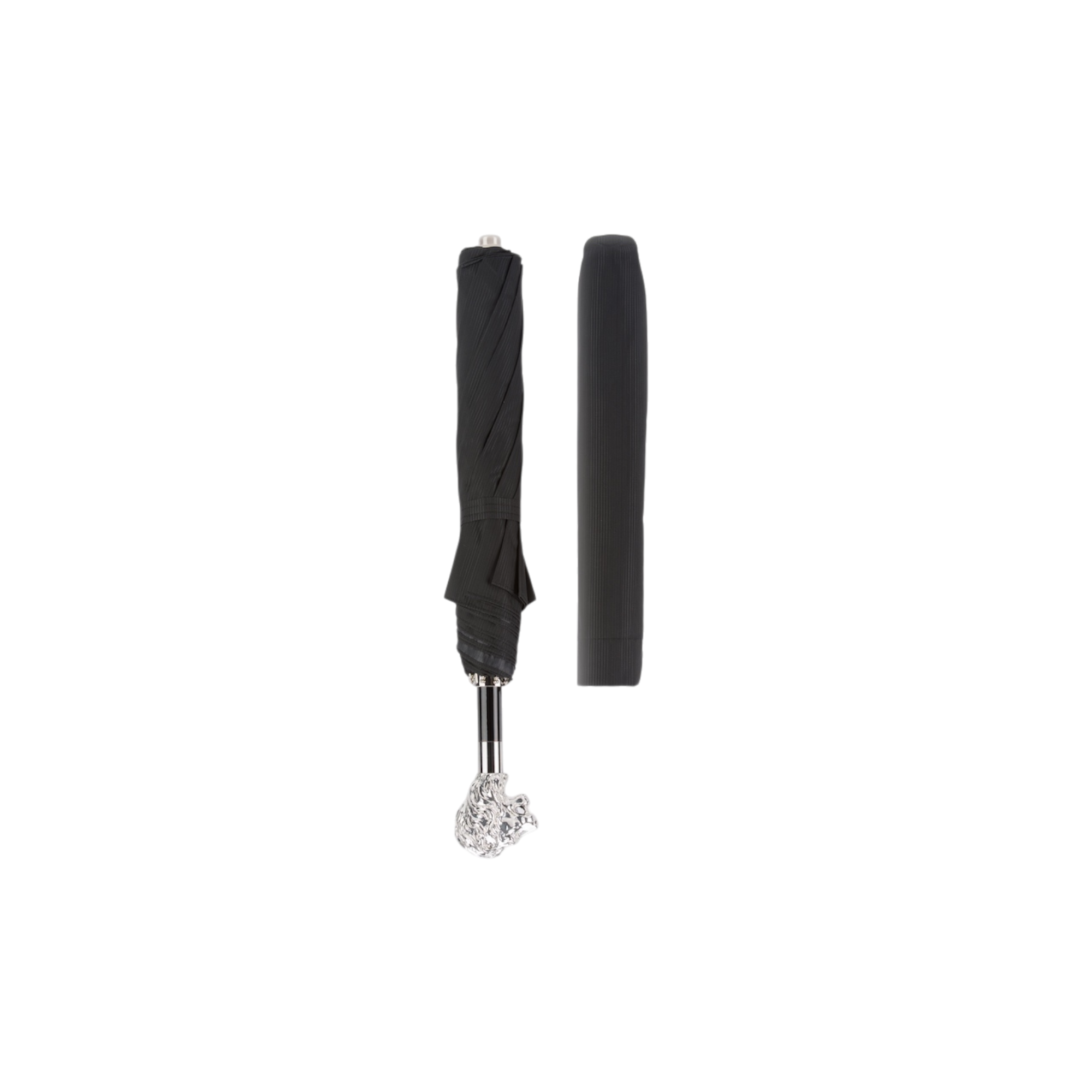 Silver Lion Folding Umbrella – Italian Craftsmanship & Fierce Style