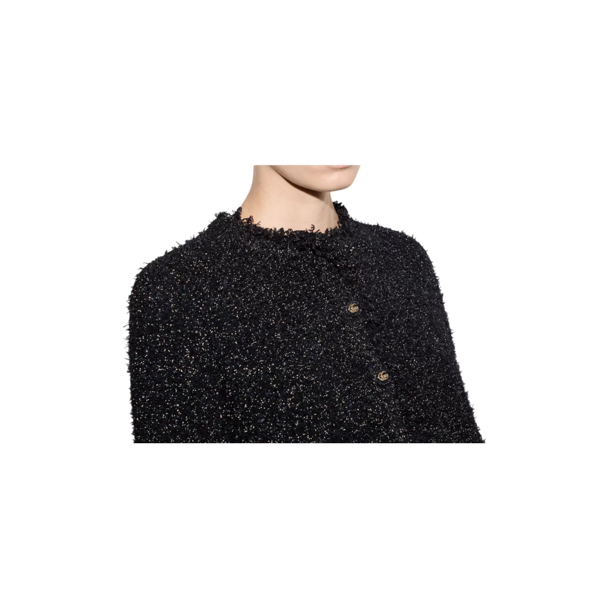 Lame woven cardigan