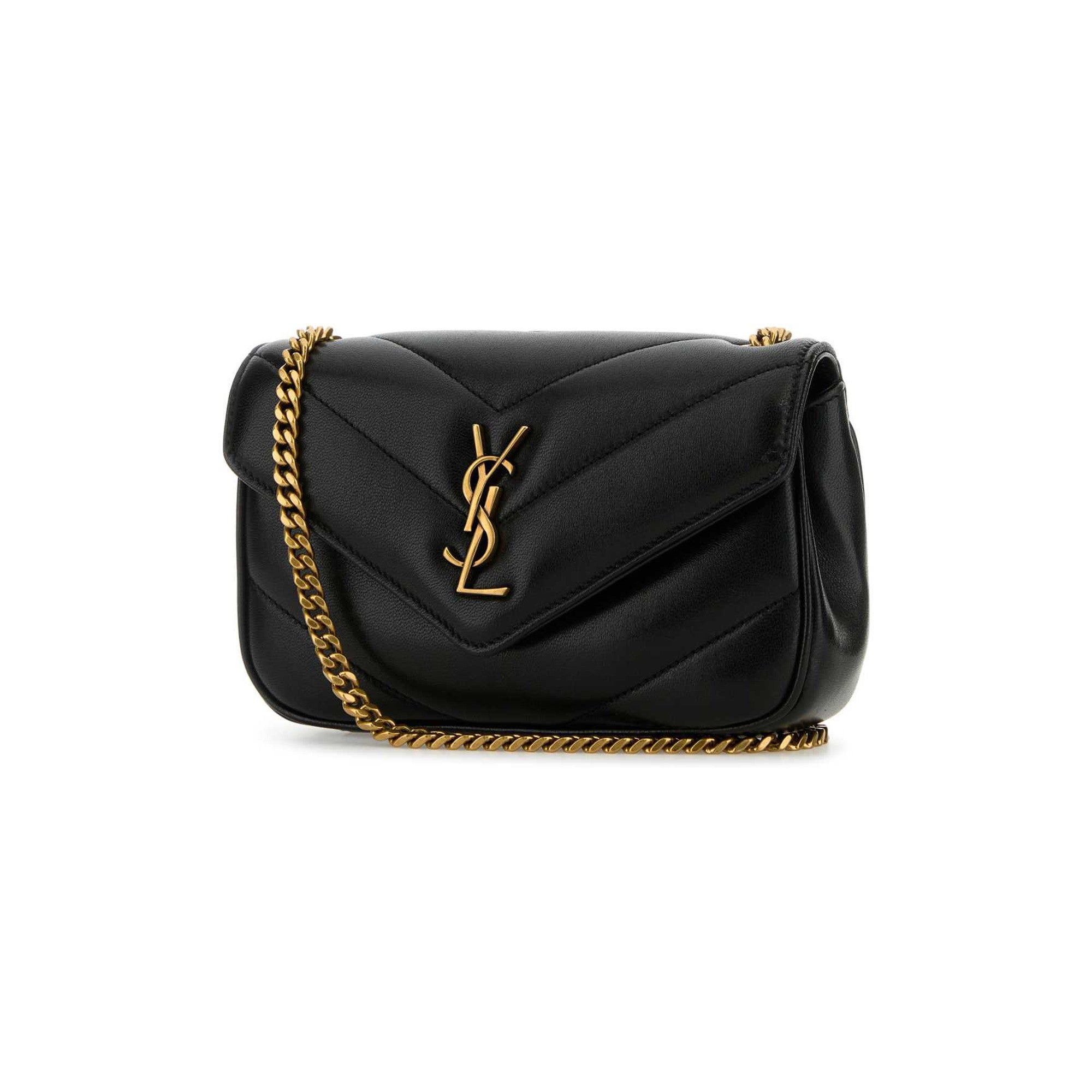 LOULOU MINI in lambskin in Black