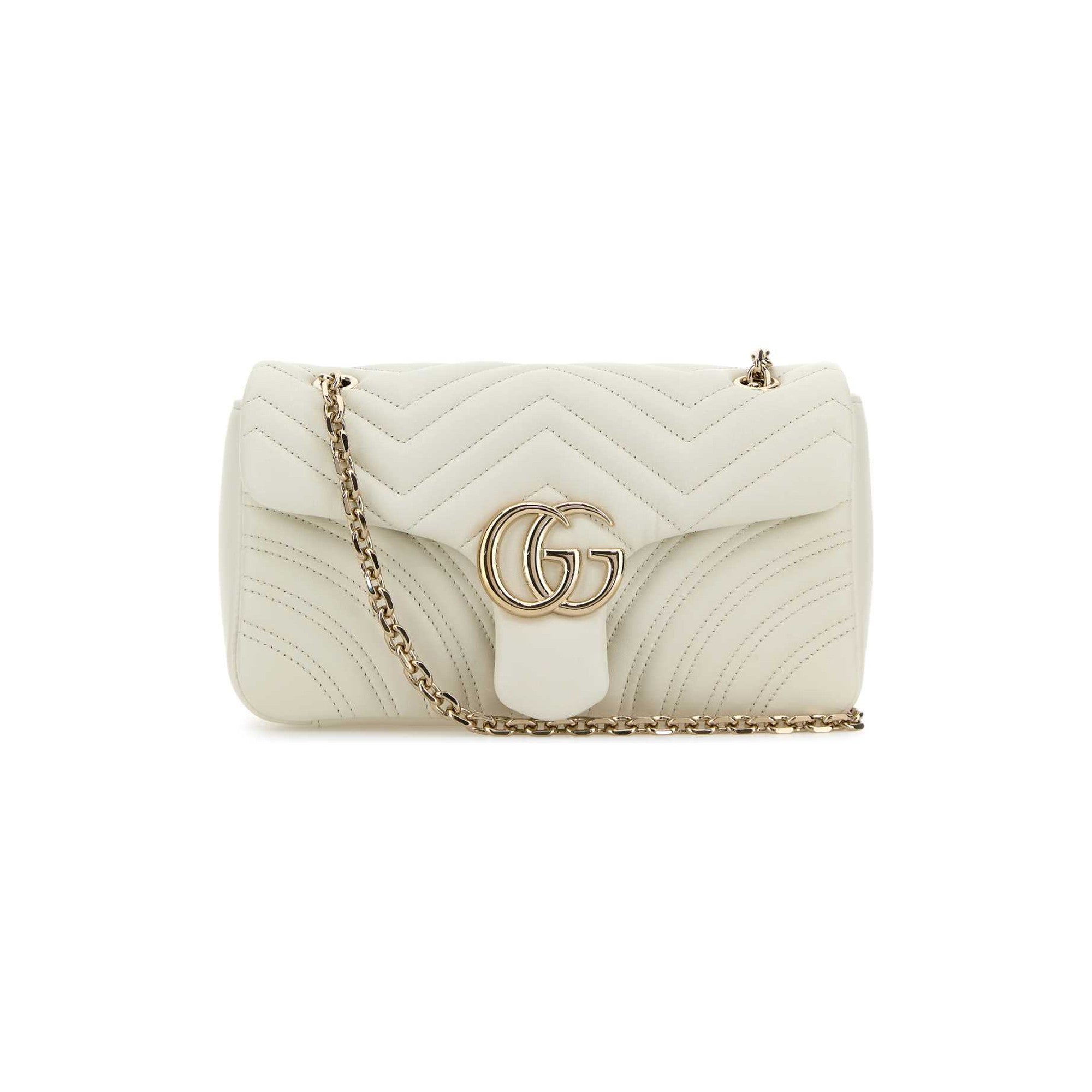 GG Marmont white medium shoulder bag