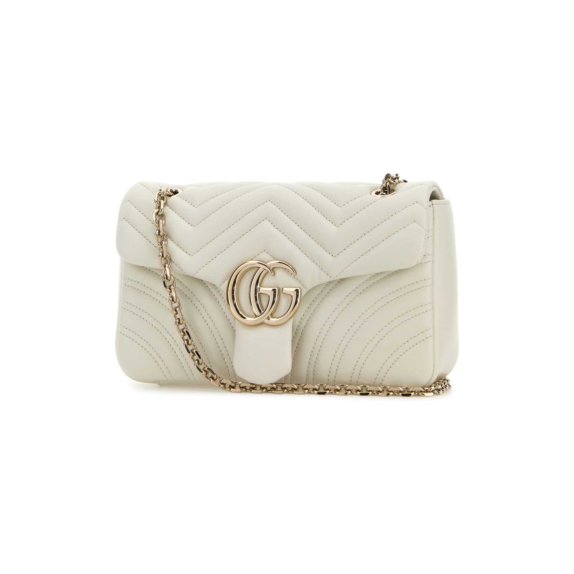 GG Marmont white medium shoulder bag