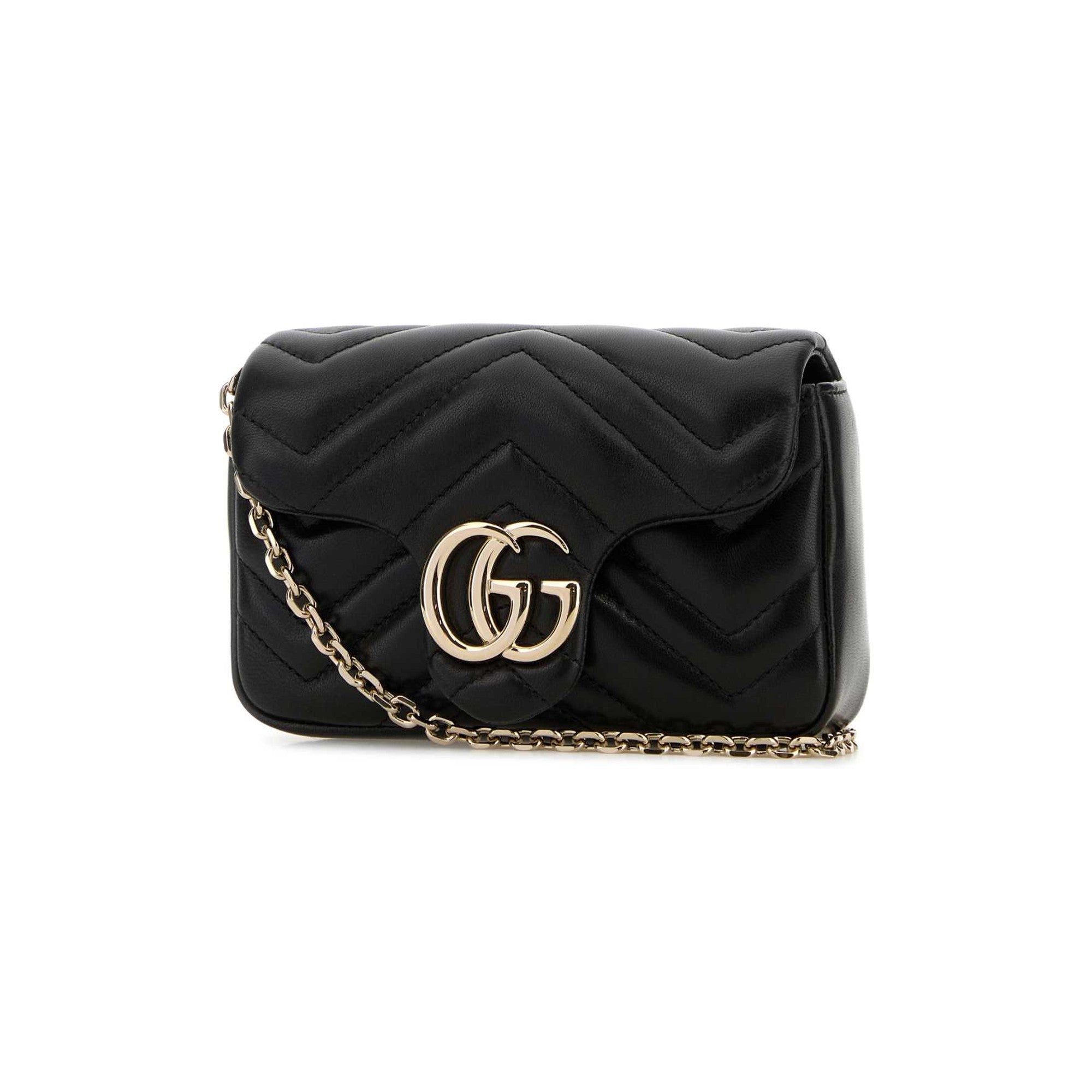 GG Marmont black mini shoulder bag