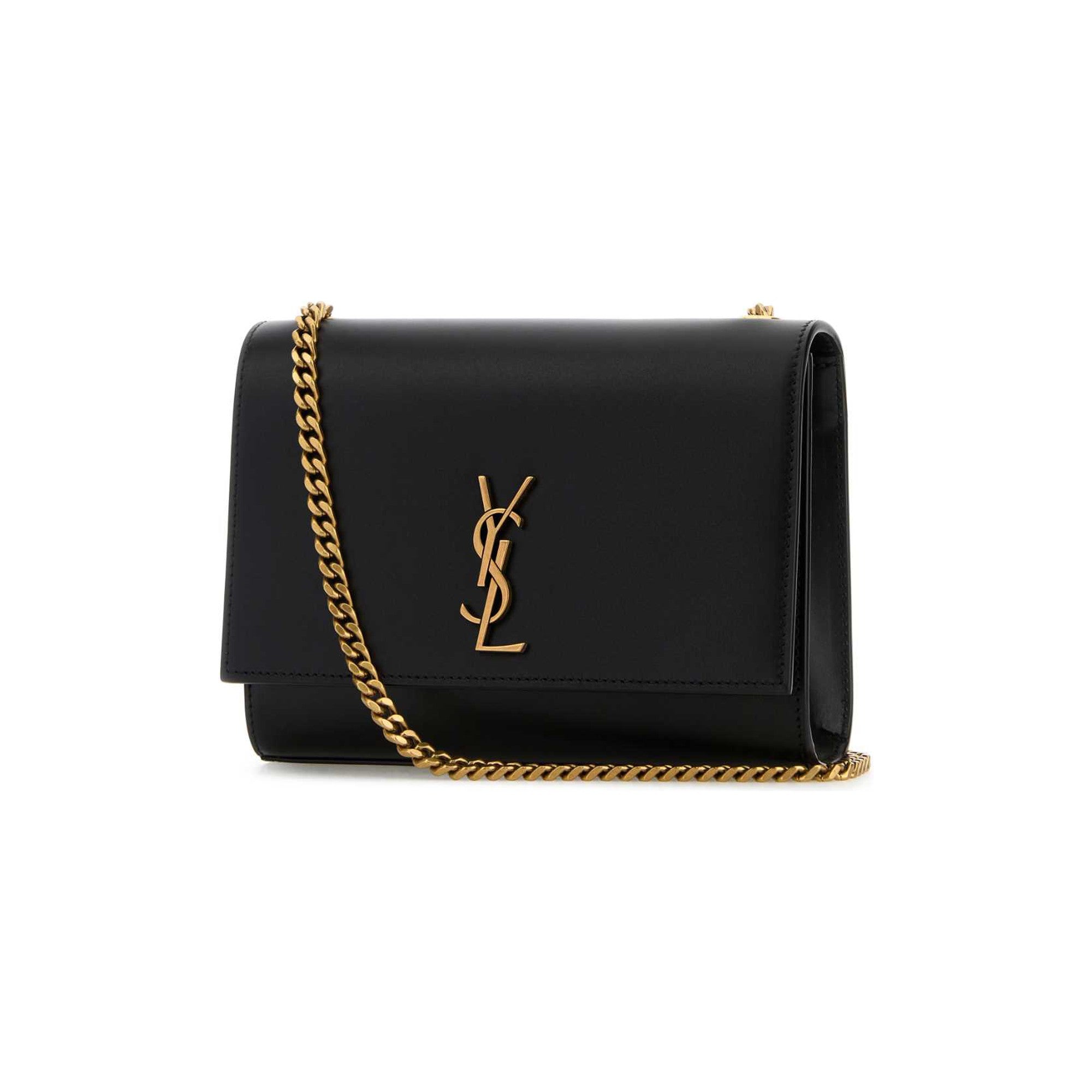 Kate Black Smooth Leather Shoulder Bag