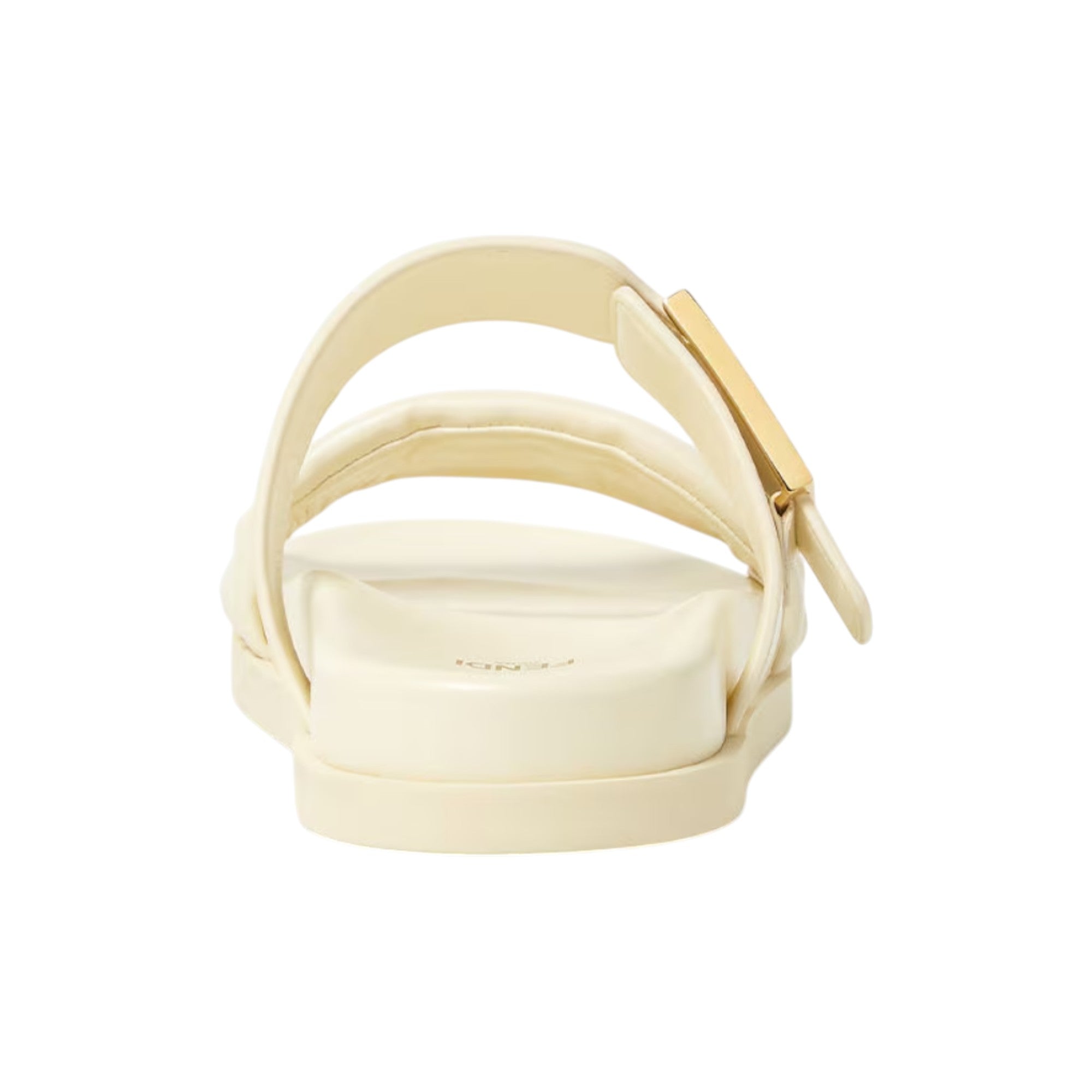 Feel White nappa leather slides