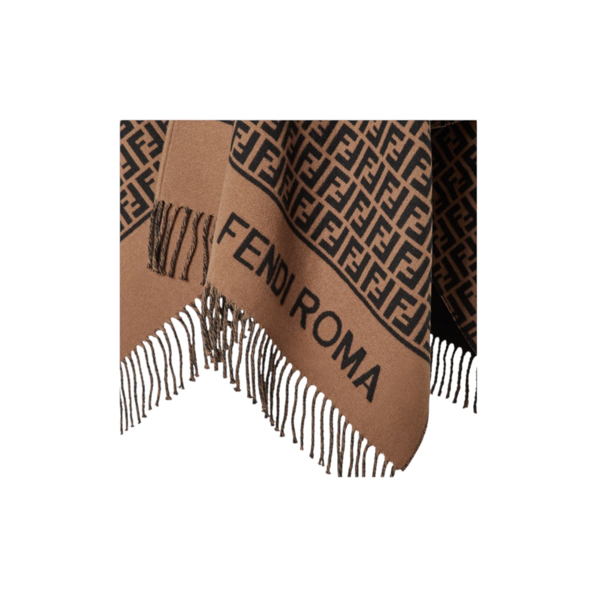 Brown Wool And Cashmere Poncho