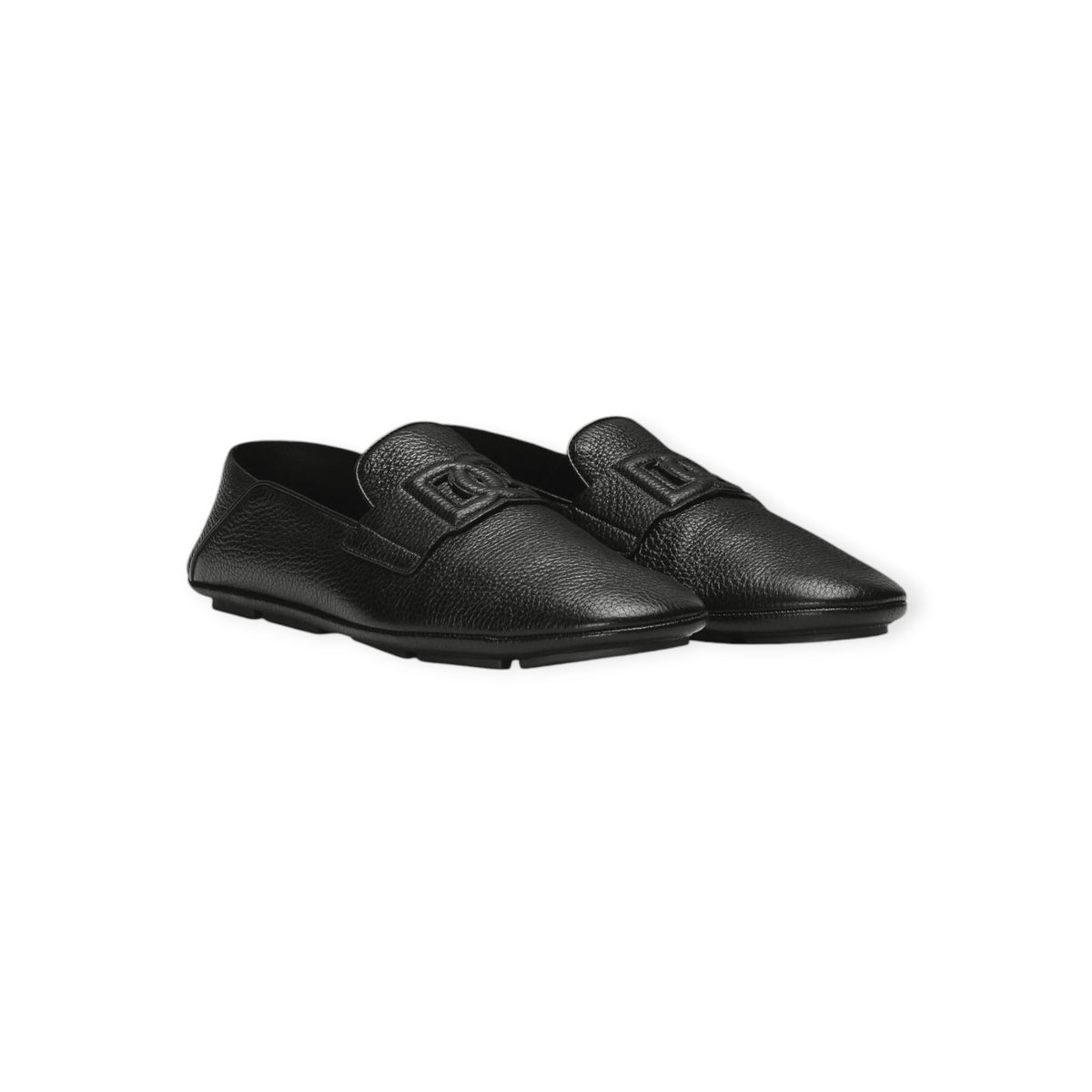 Dolce & Gabbana Black Deerskin Leather Driver Loafers Men\'s Shoes Deerskin Driver Shoes Dolce & Gabbana-Via Manzoni main image 3