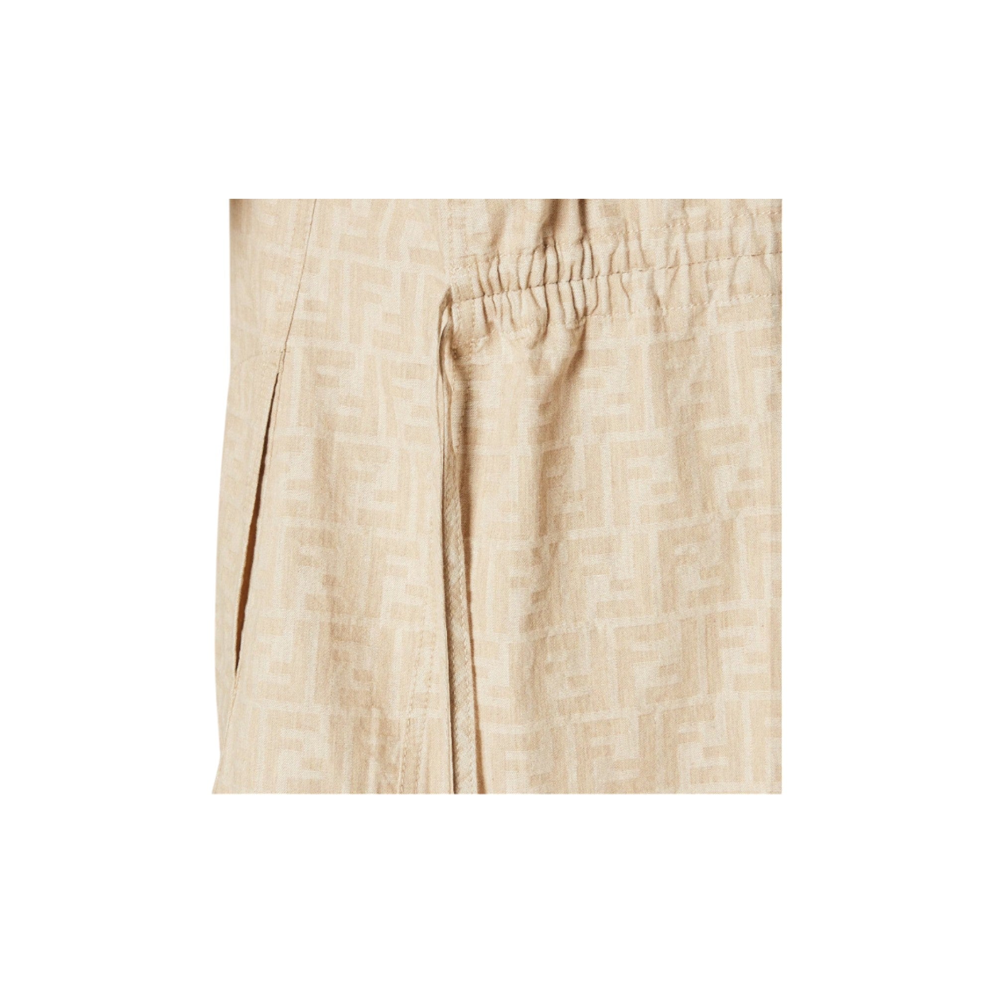 Beige FF Chambray Dress