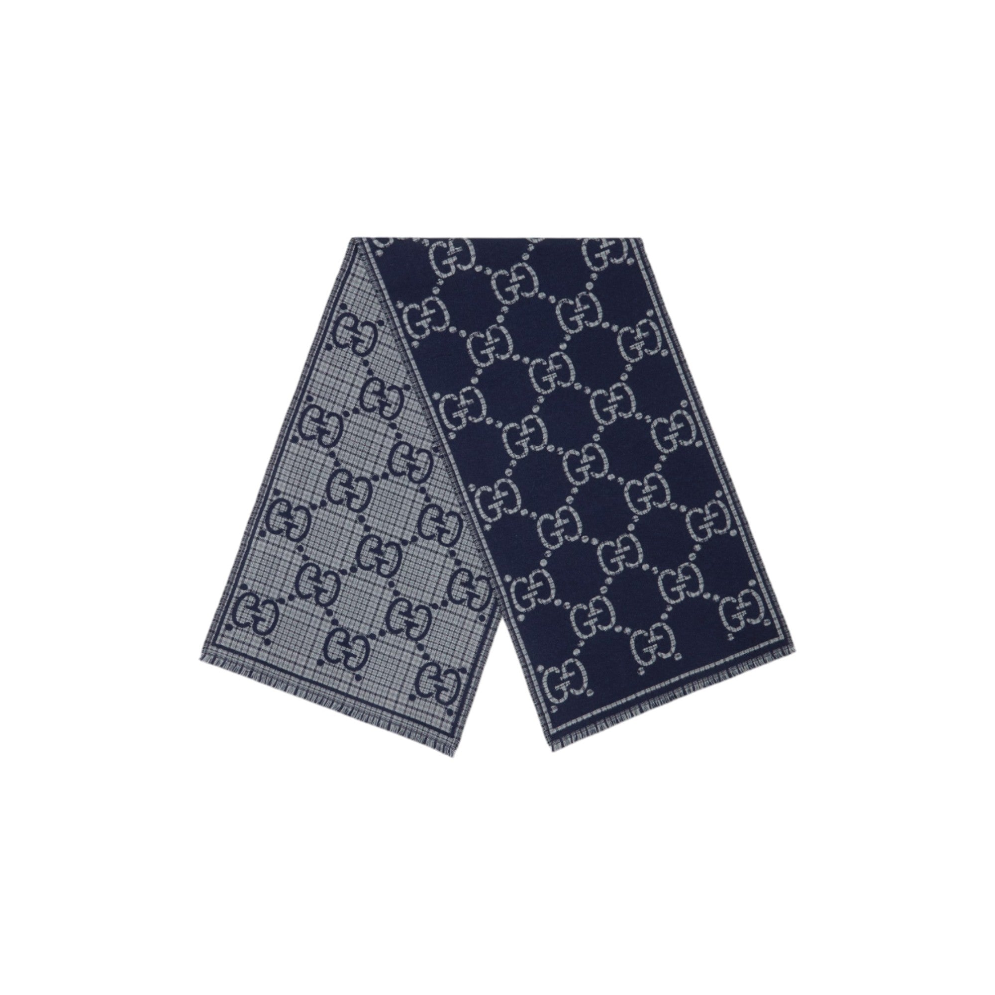 Gucci Check GG wool scarf ?660025 4G386 1468