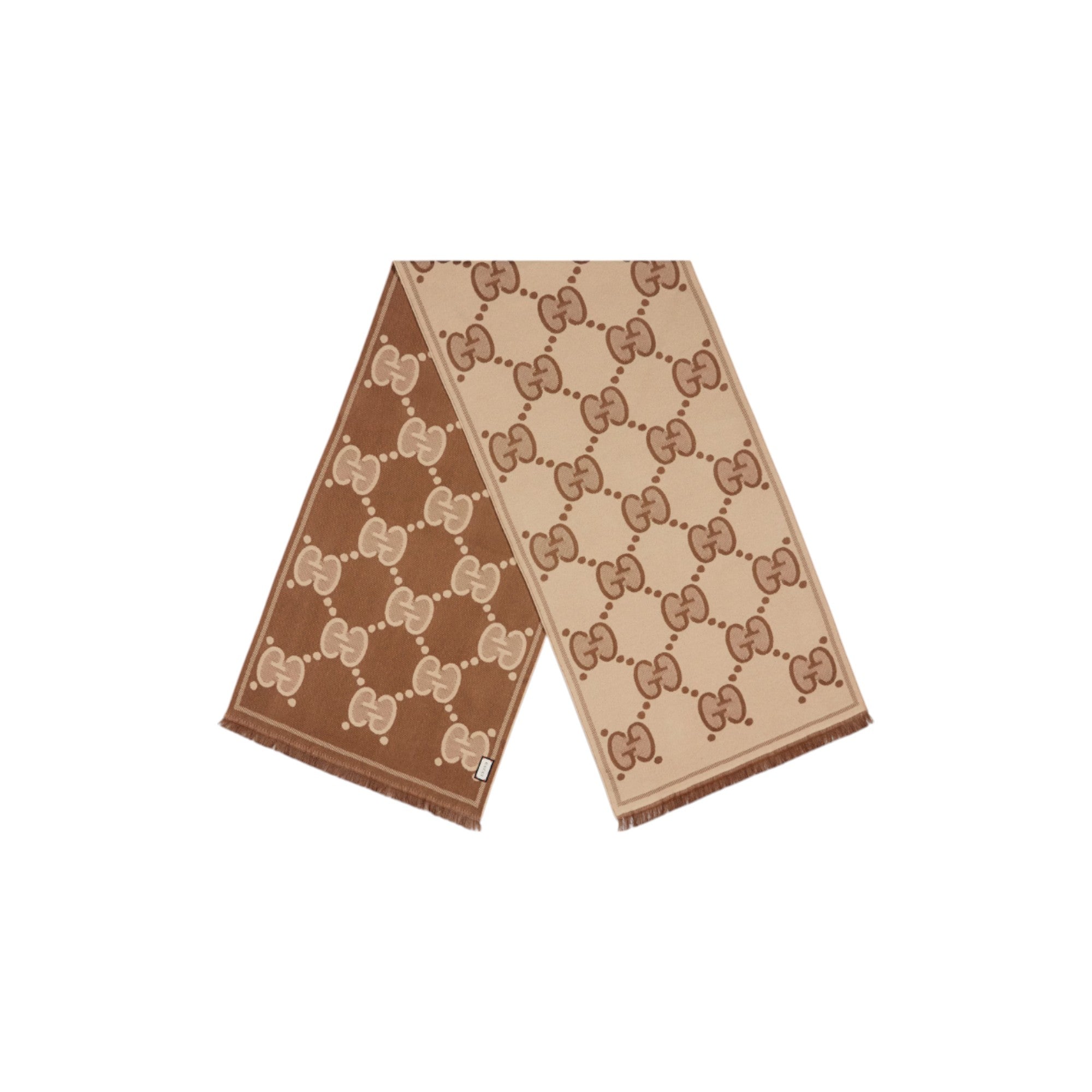 Gucci GG wool jacquard scarf ?581537 3G200 9764