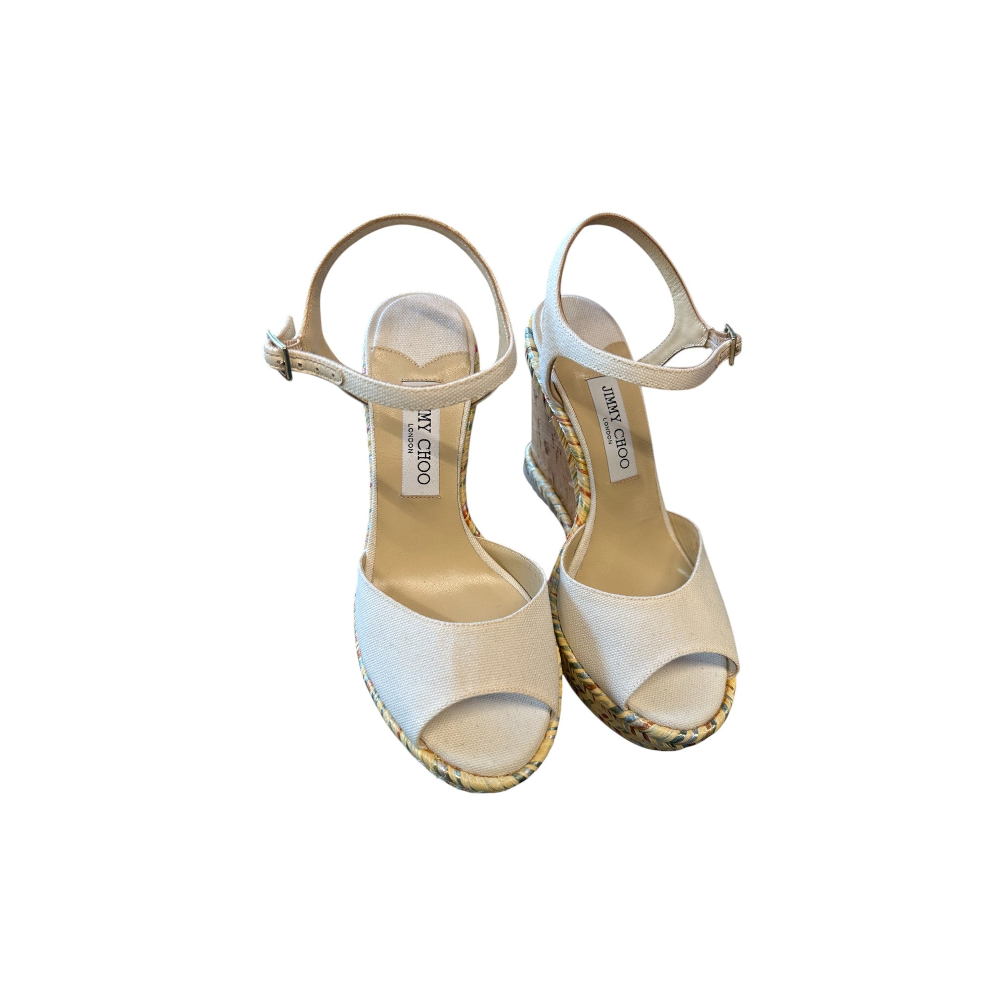 Perla 120 Canvas Wedge Sandals