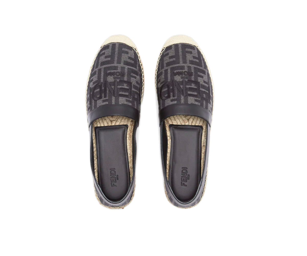 Fendi Espadrilles Men Fabric Gray Black