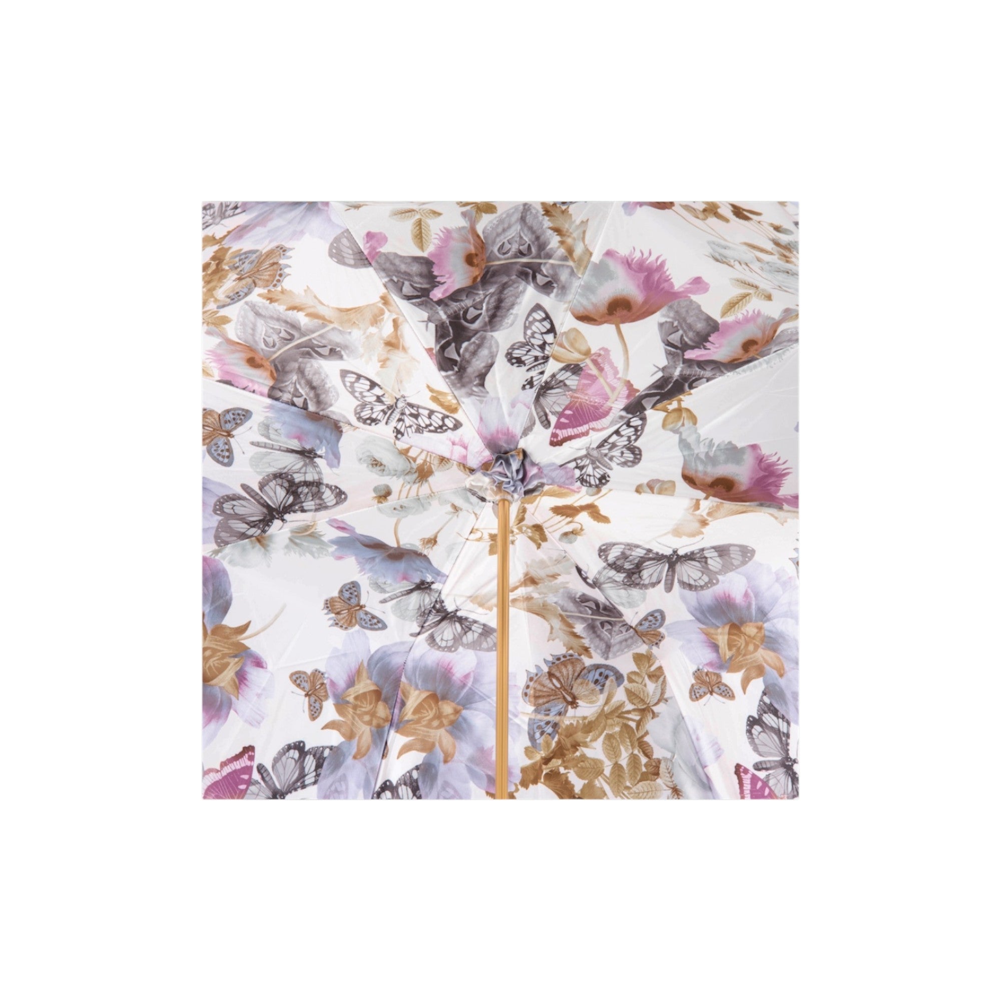 Light Blue Nature Umbrella with Butterflies