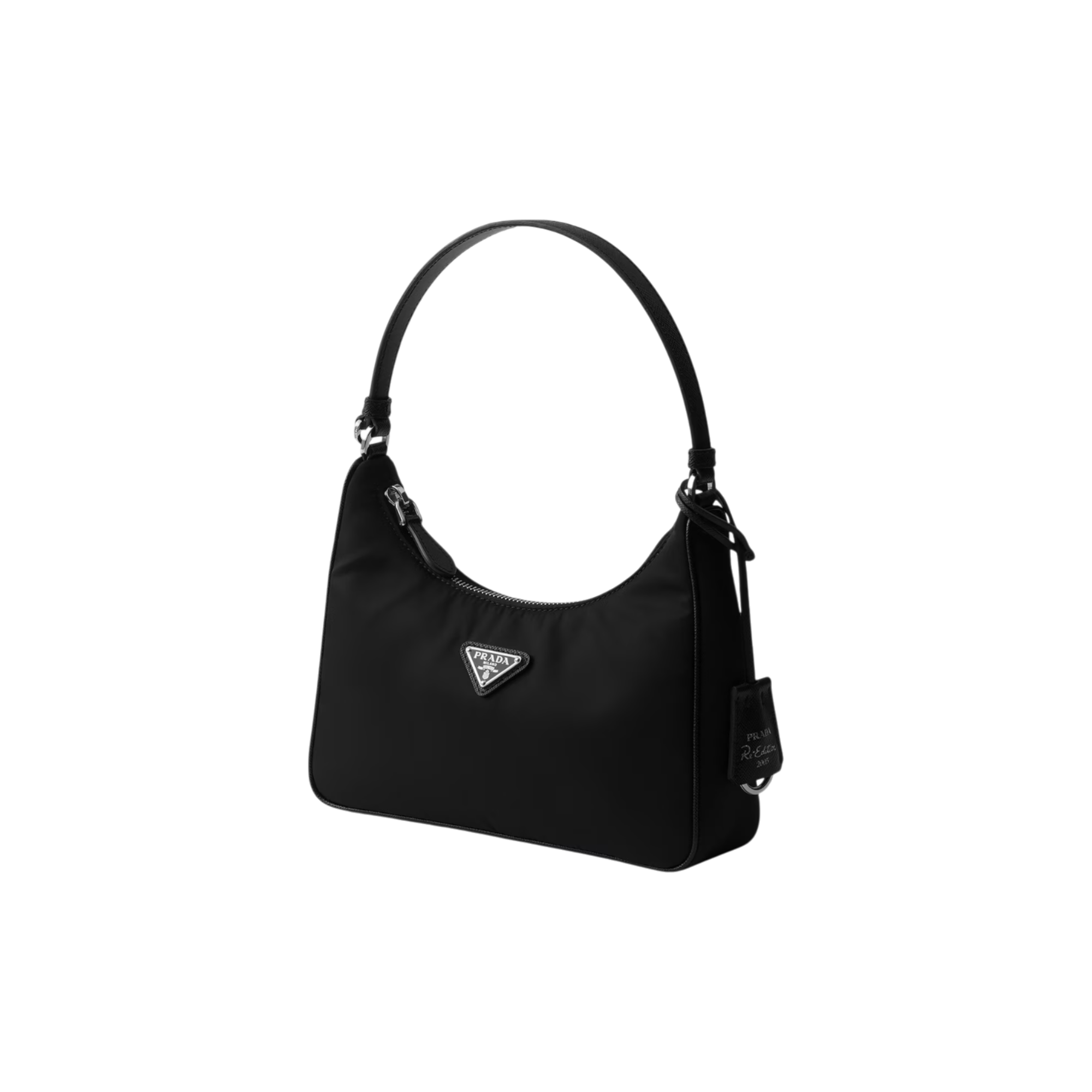 Re-Edition 2005 Re-Nylon and Saffiano black mini bag