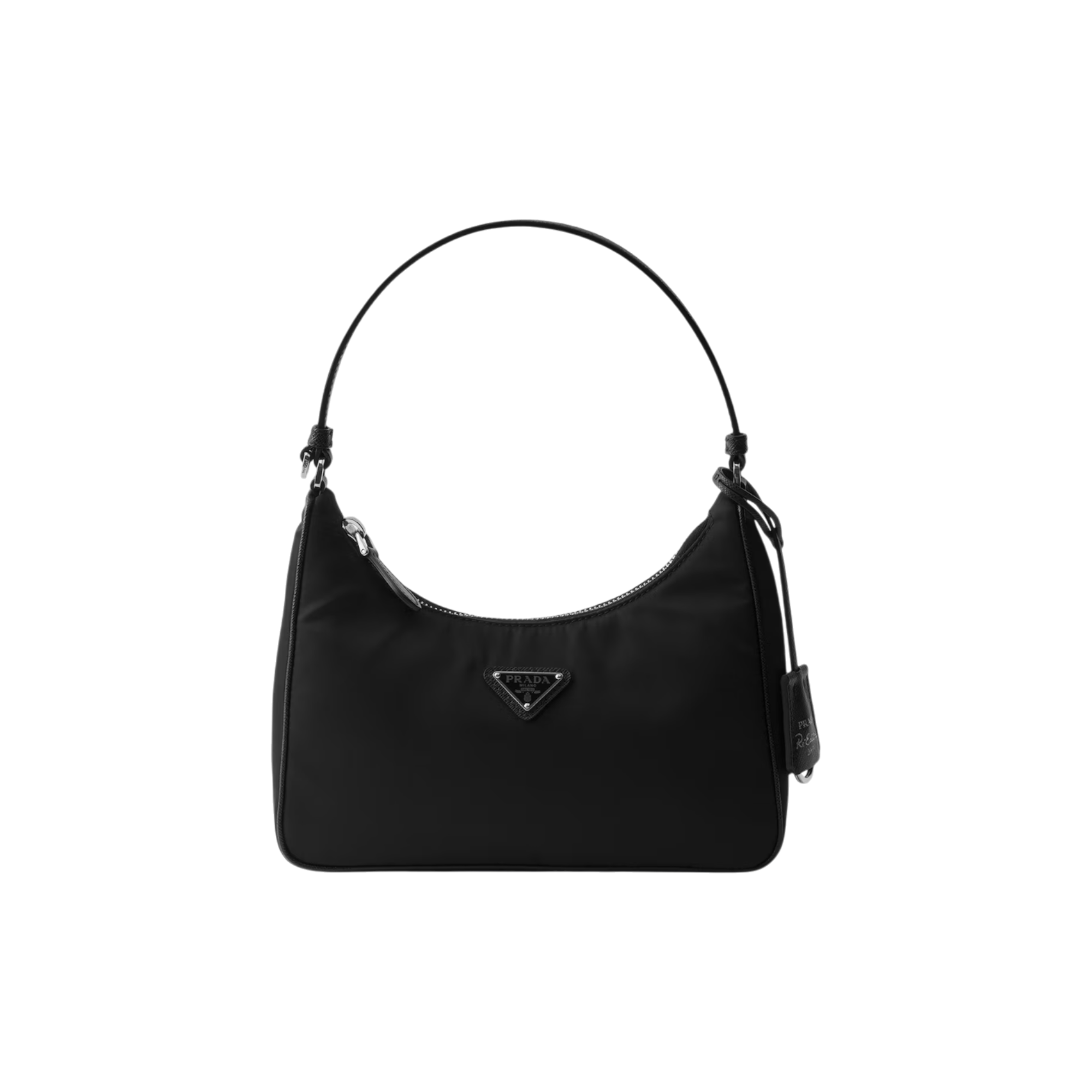 Re-Edition 2005 Re-Nylon and Saffiano black mini bag