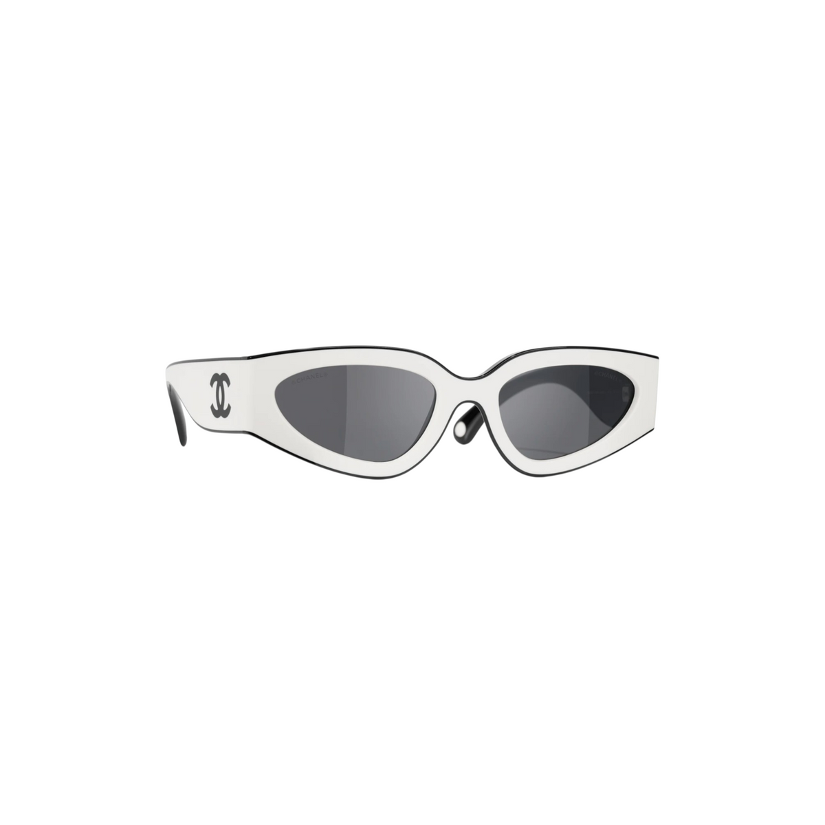 Cat Eye Sunglasses White and Black