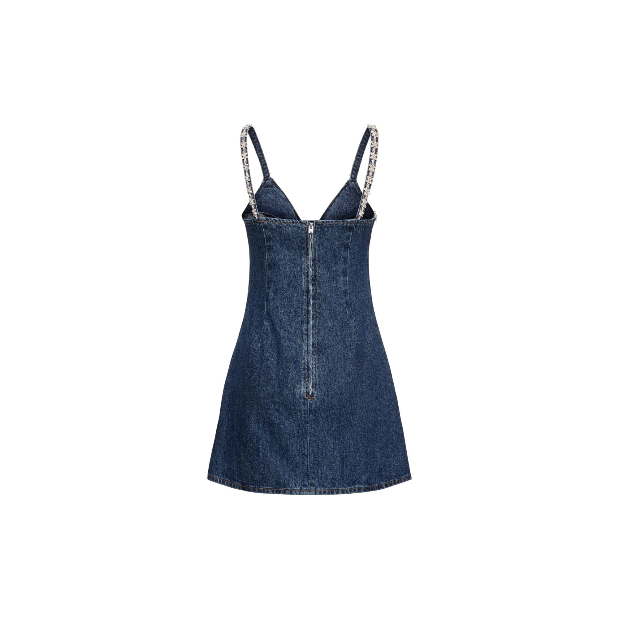 Denim Strappy Mini Dress