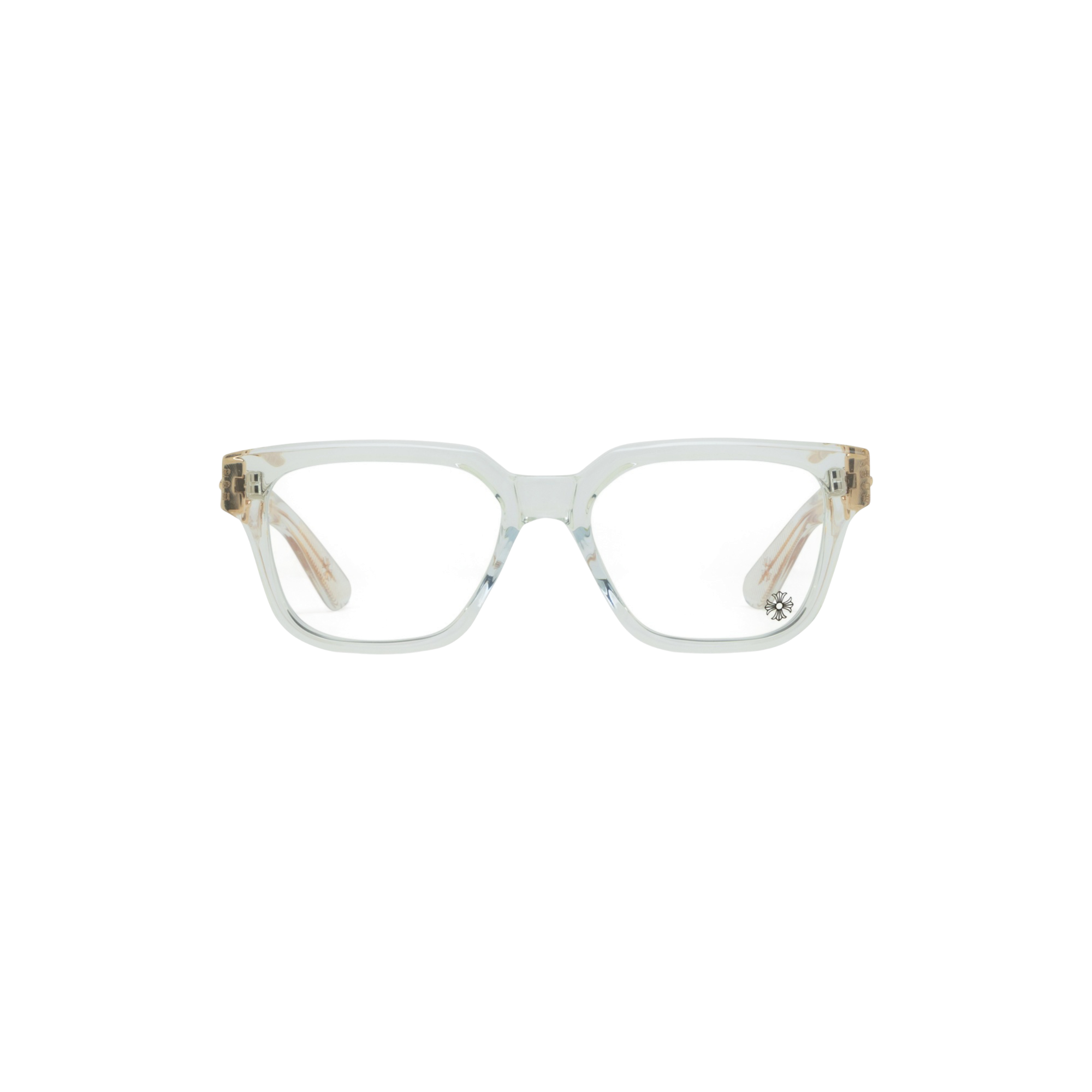 Vagillionaire II Eyeglasses – Crystal Acetate with Gold Hardware