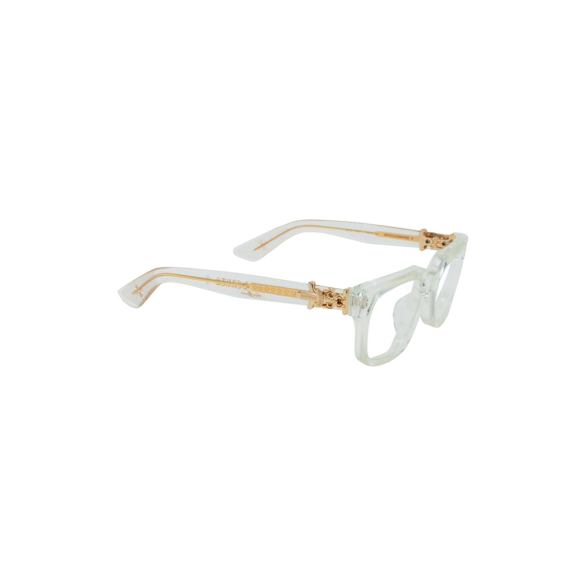Vagillionaire II Eyeglasses – Crystal Acetate with Gold Hardware