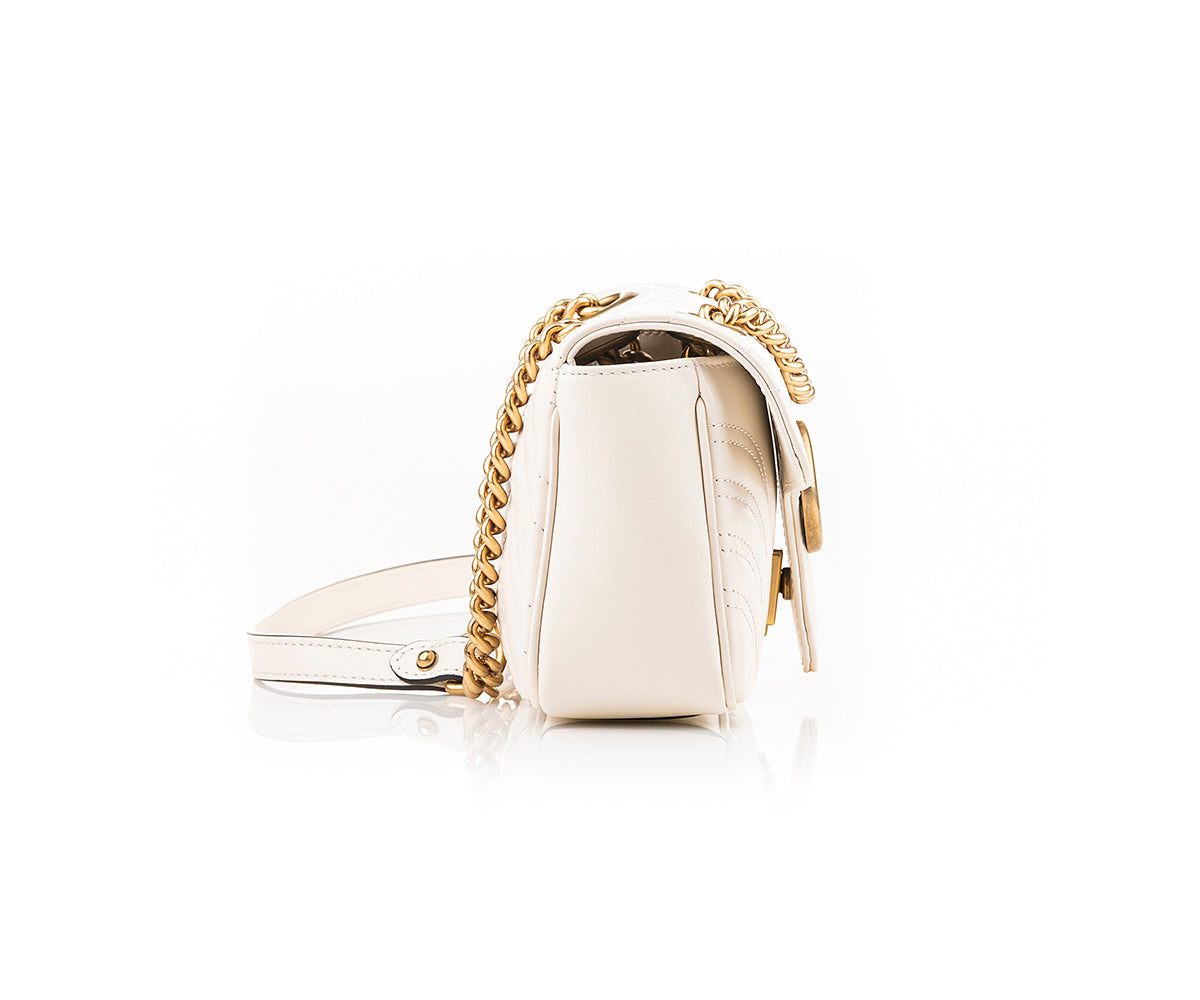 GG Marmont Mini Bag In White