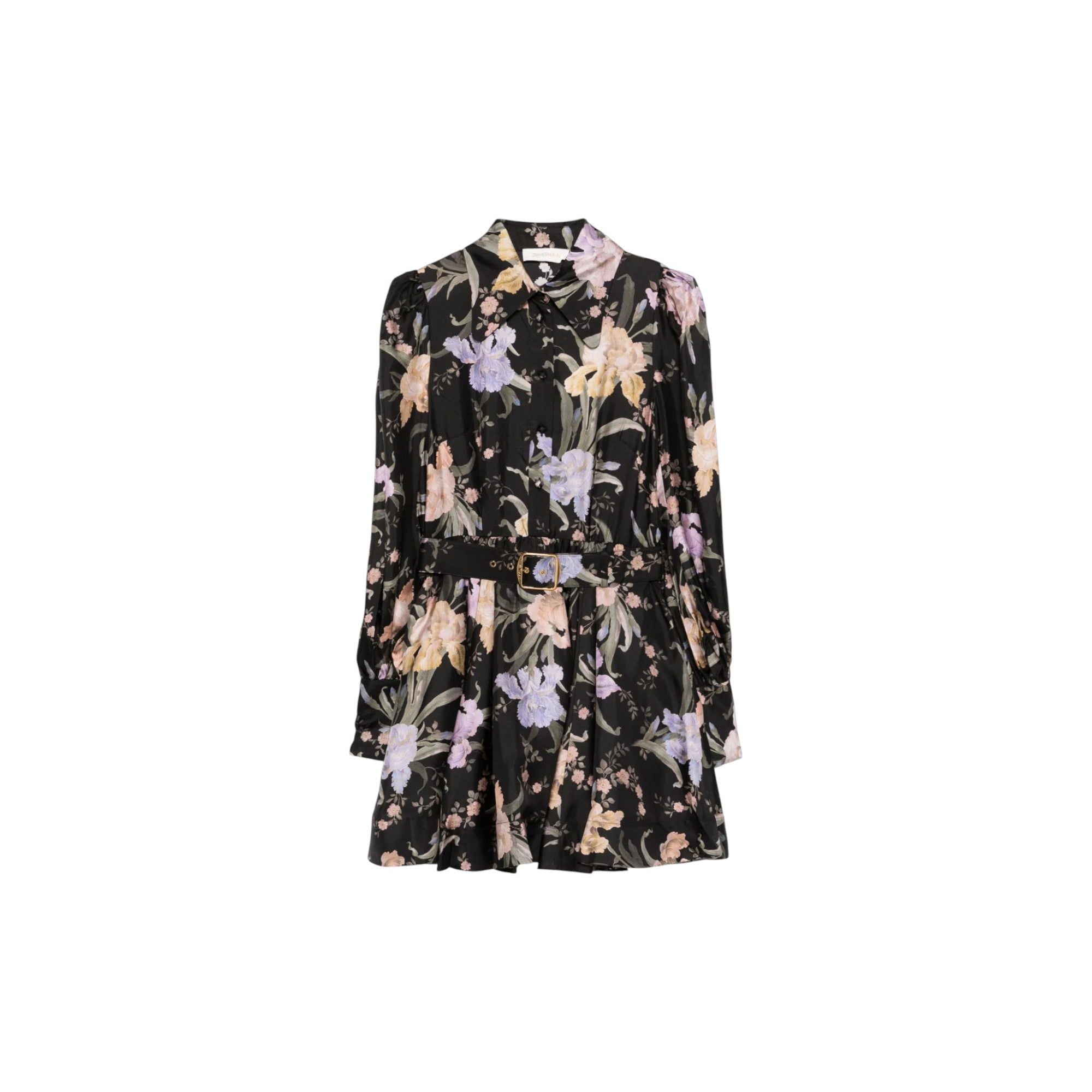Silk dress with belt