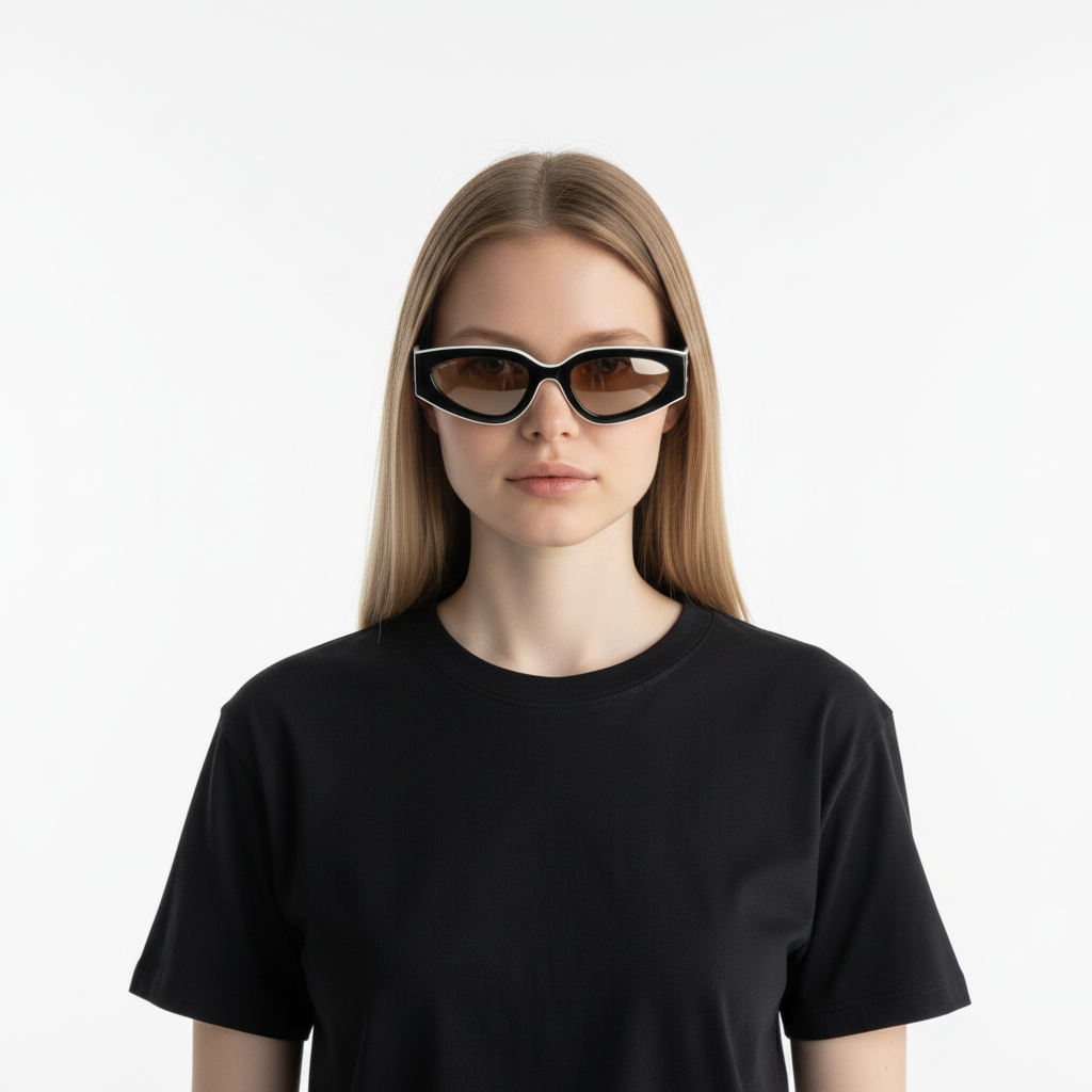 Cat Eye Sunglasses Black and White