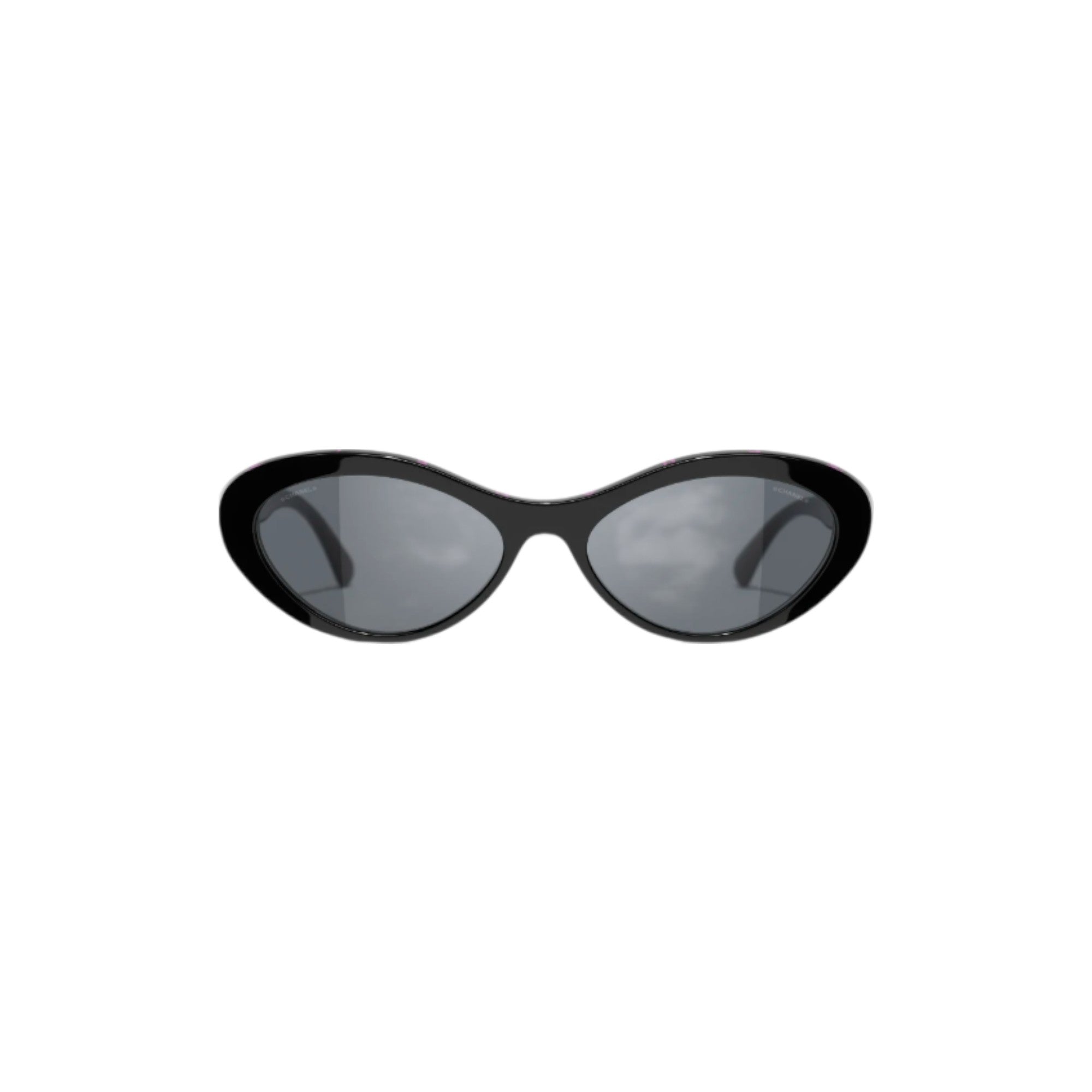 Oval Sunglasses Black and Pink