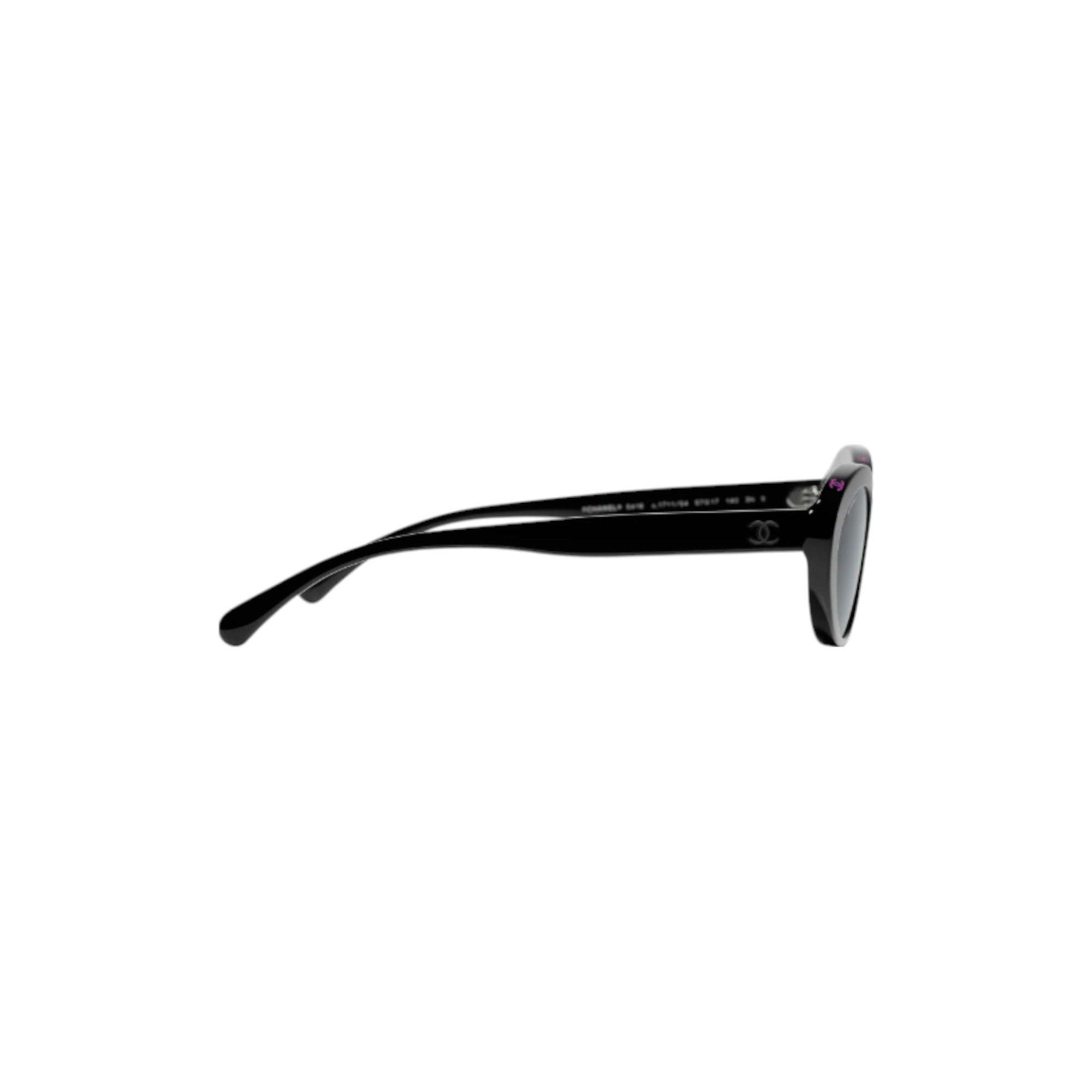 Oval Sunglasses Black and Pink