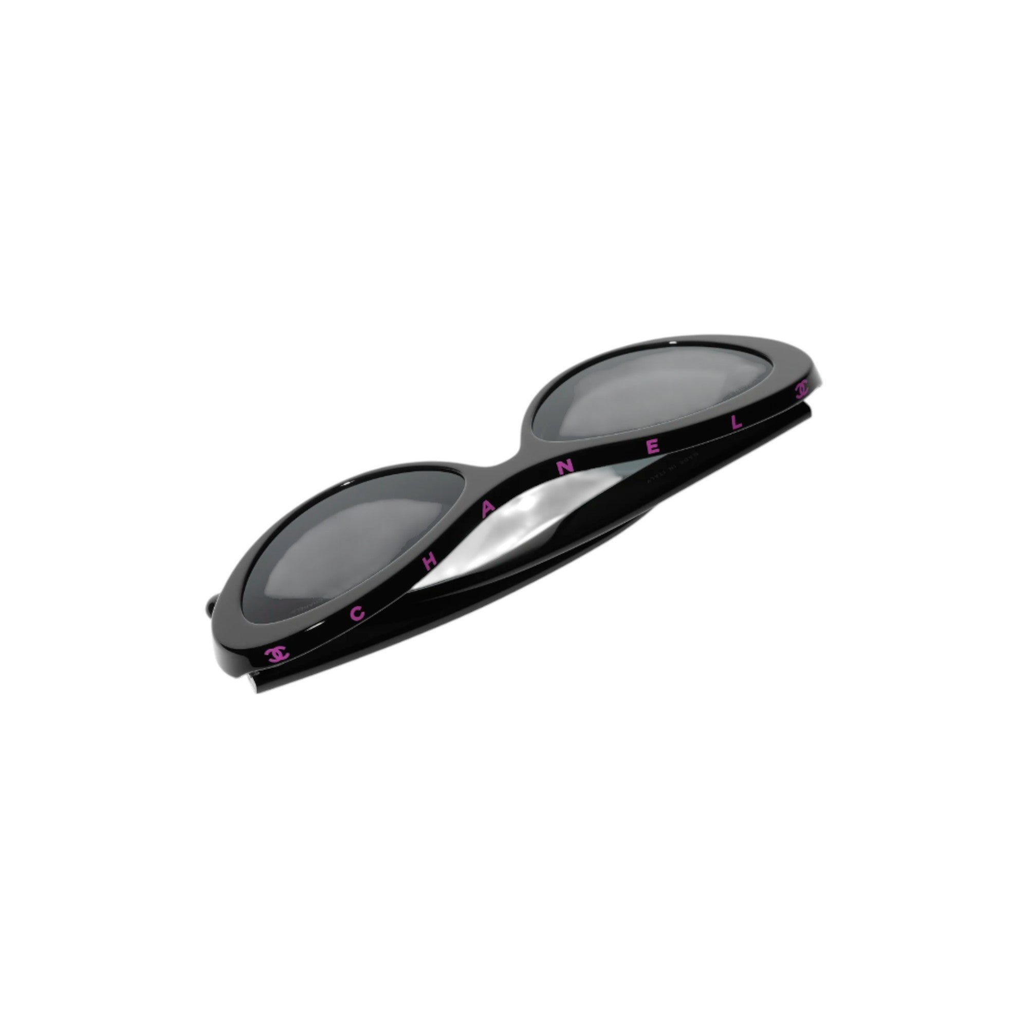 Oval Sunglasses Black and Pink