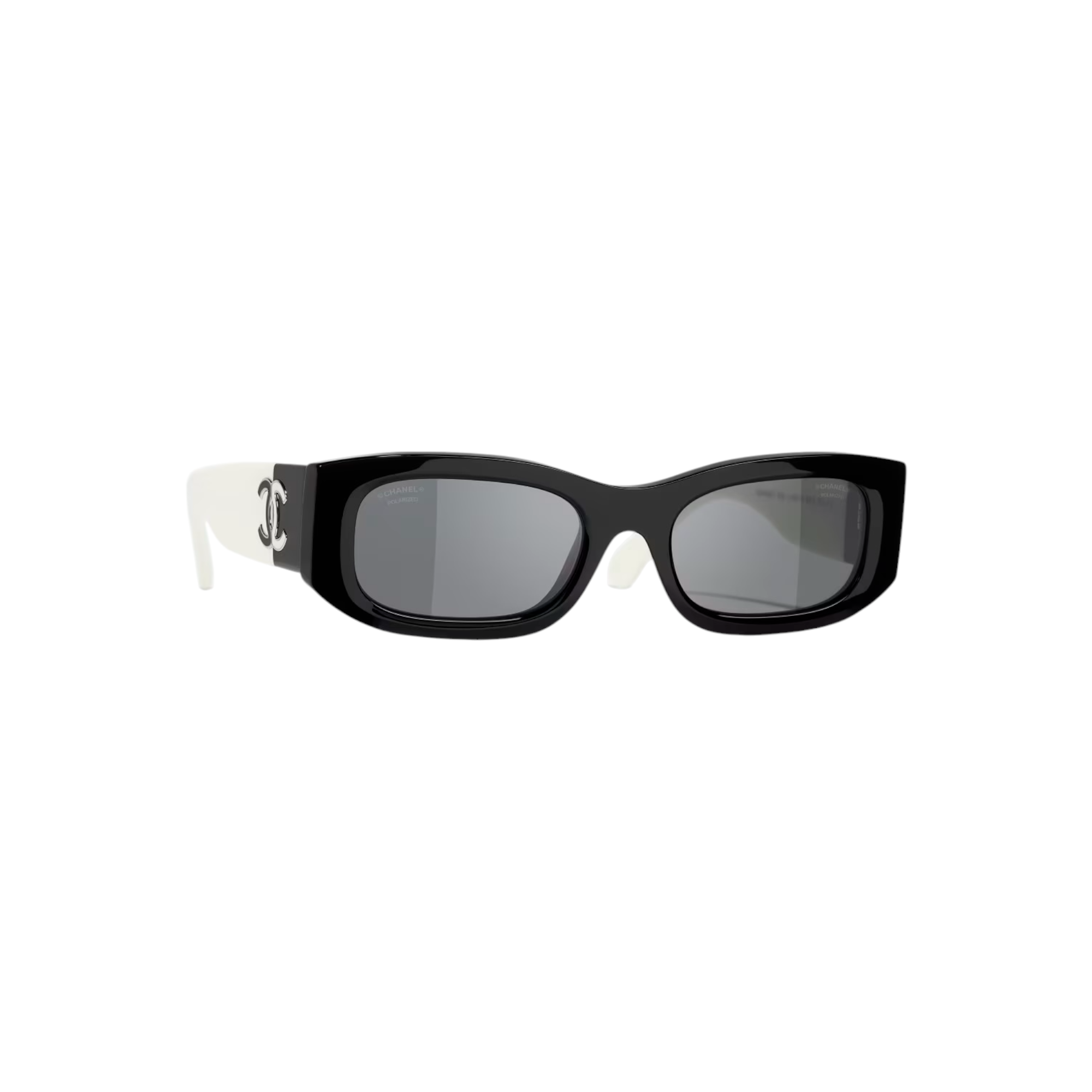 Chanel Black and White Rectangle Sunglasses -Via Manzoni