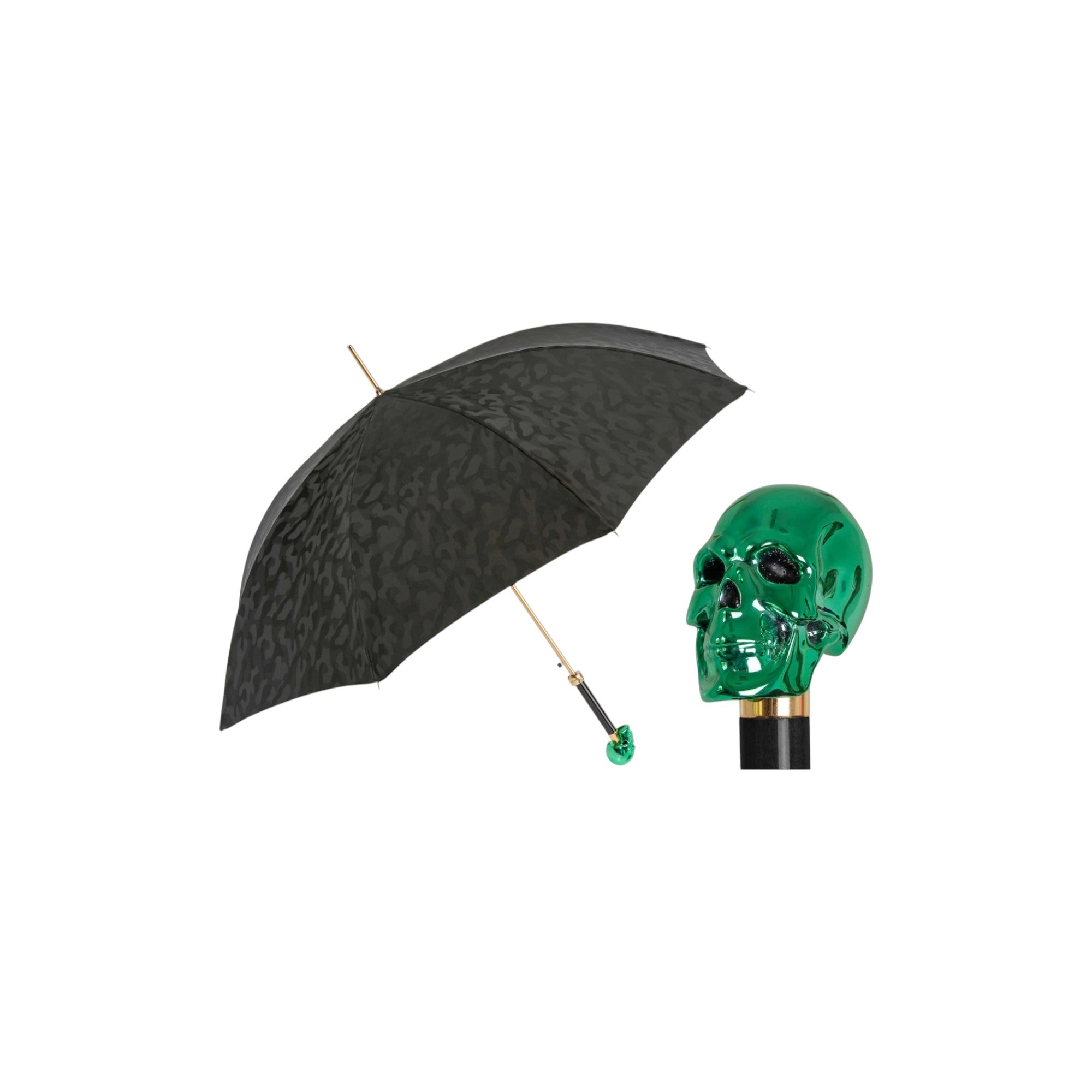 Umbrella with green skull