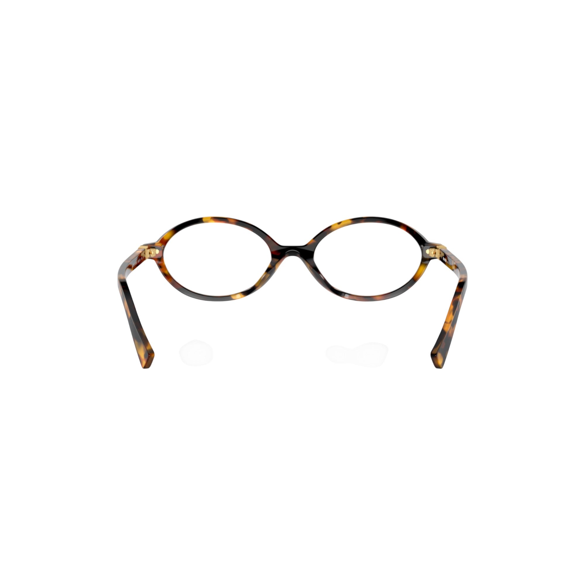 Via Manzoni Boutique Miu Miu Regard oval acetate sunglasses in honey havana tortoiseshell with thin rims and gold accents.