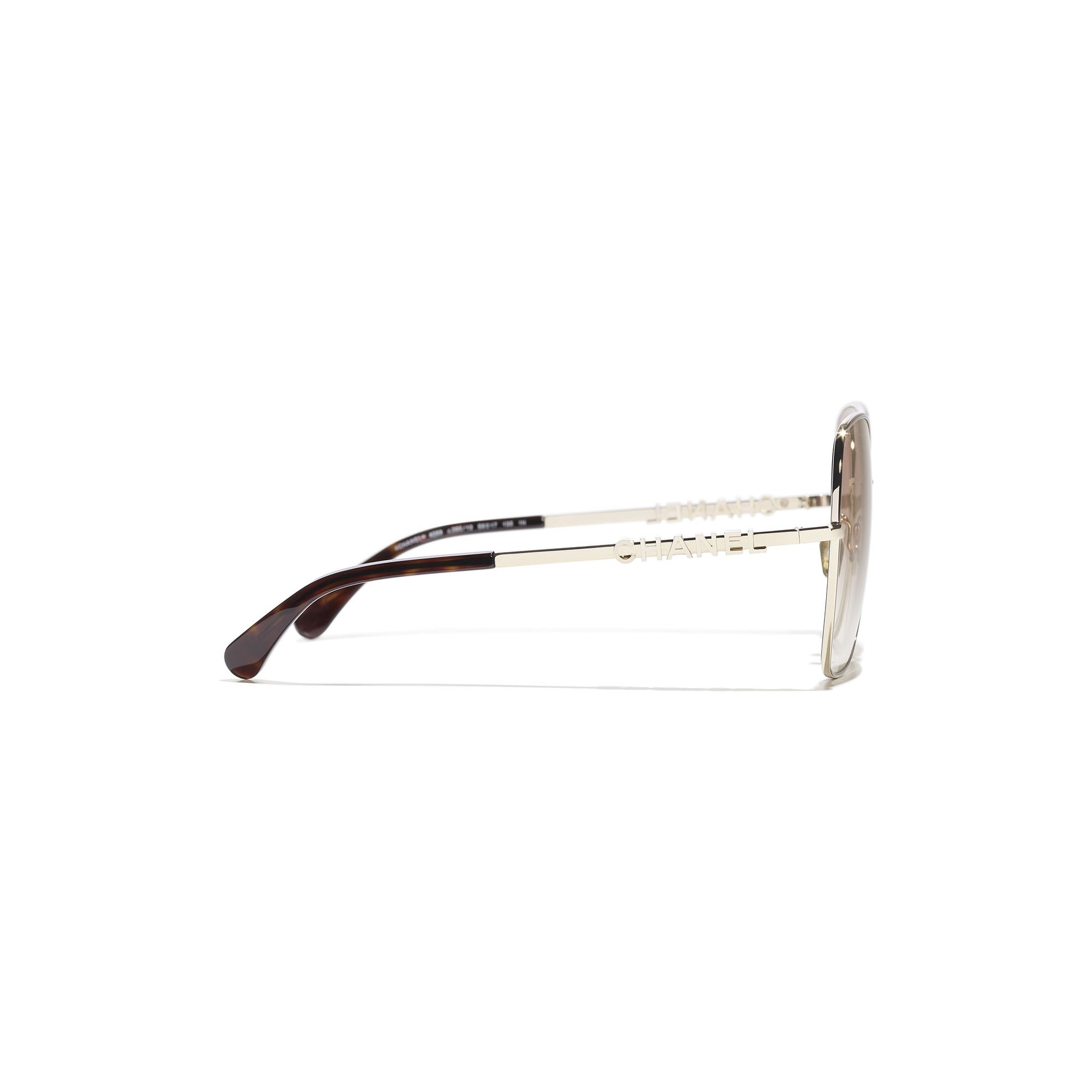 Embellished Pilot Sunglasses - Gold & Brown