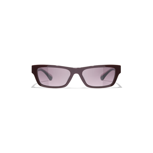 Rectangular Bijou Sunglasses - Bordeaux Acetate (CH5564B)
