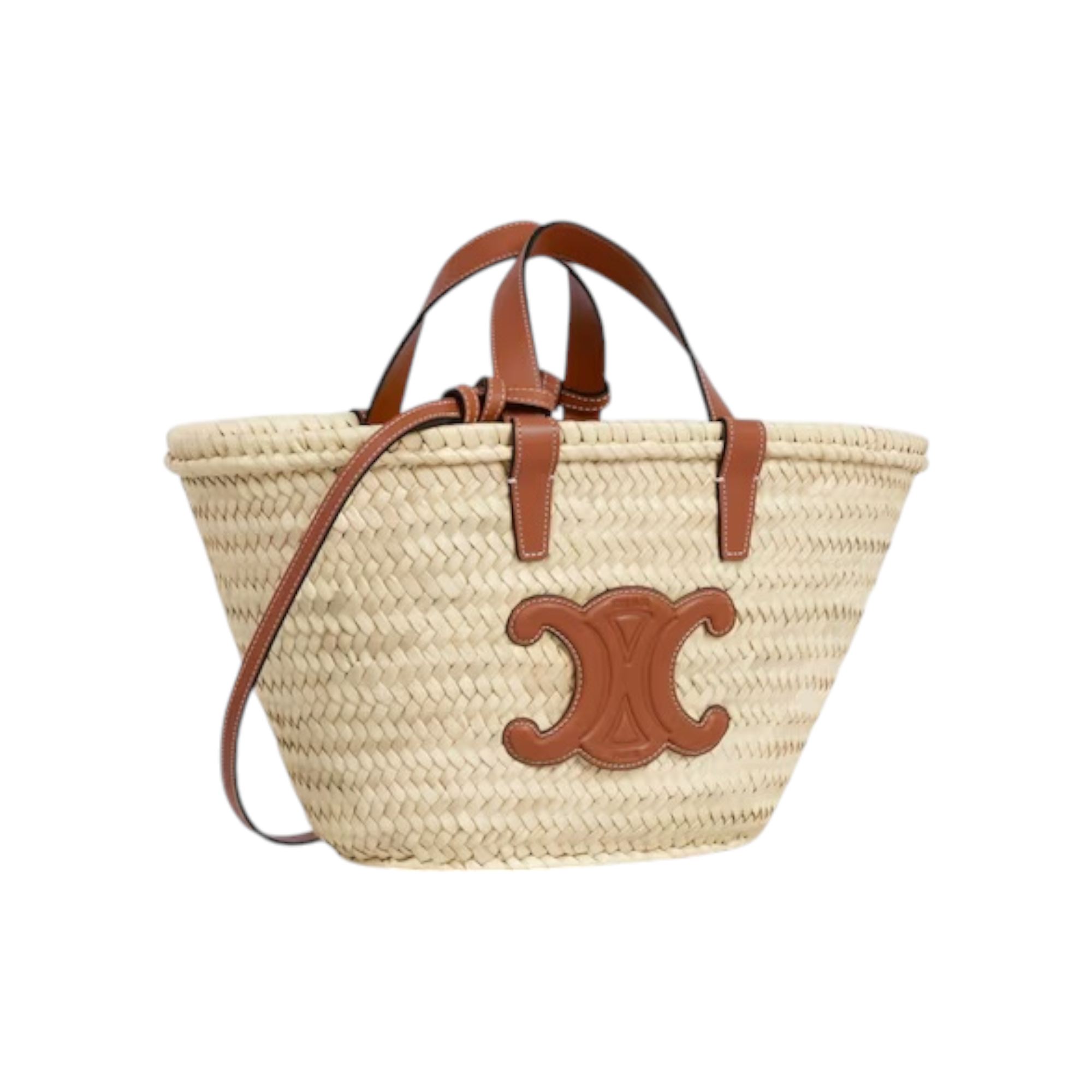 TEEN CELINE CLASSIC PANIER in Palm leaves and Calfskin