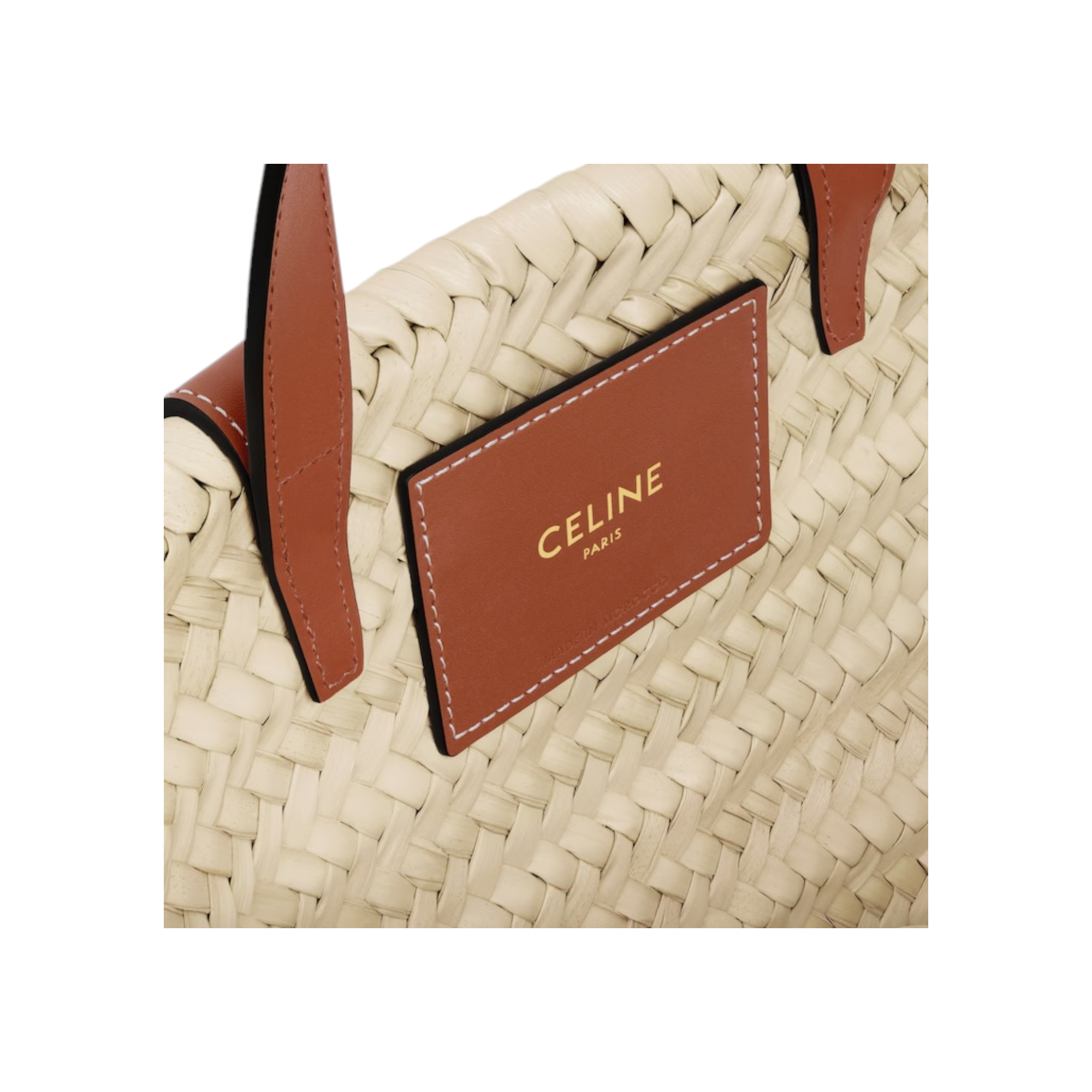 TEEN CELINE CLASSIC PANIER in Palm leaves and Calfskin