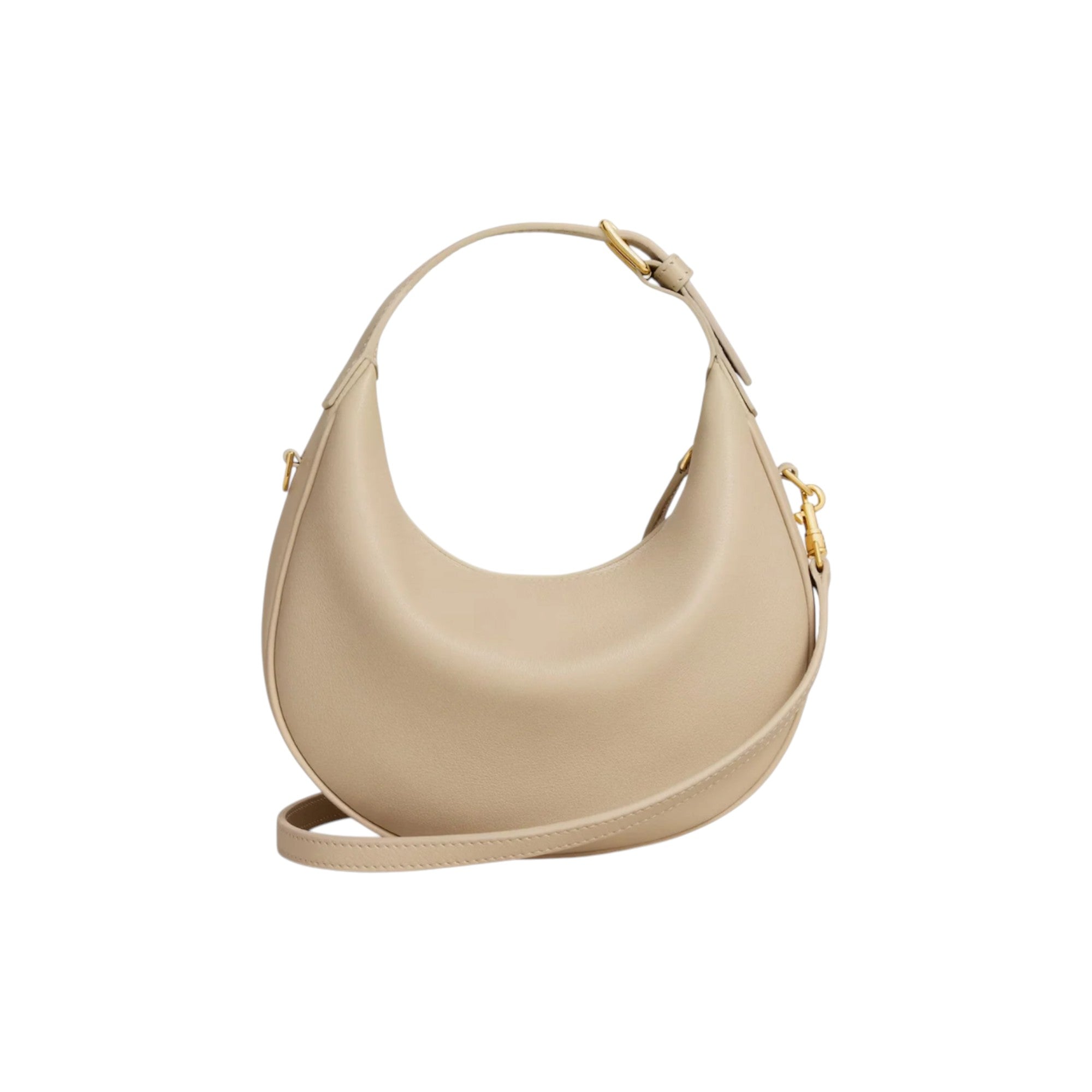Teen Lulu Leather Shoulder Bag in Soft Beige