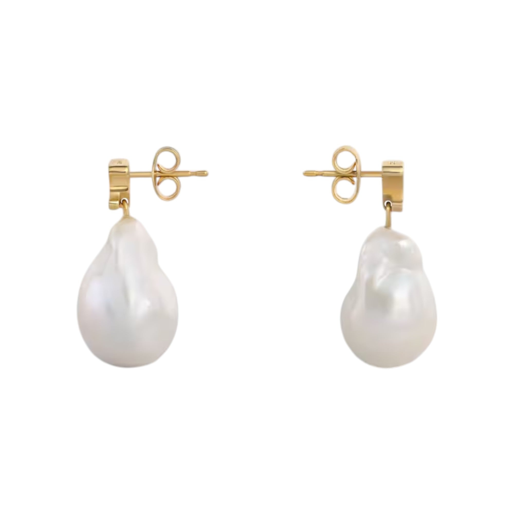 Finish and Cultured Pearls Earring